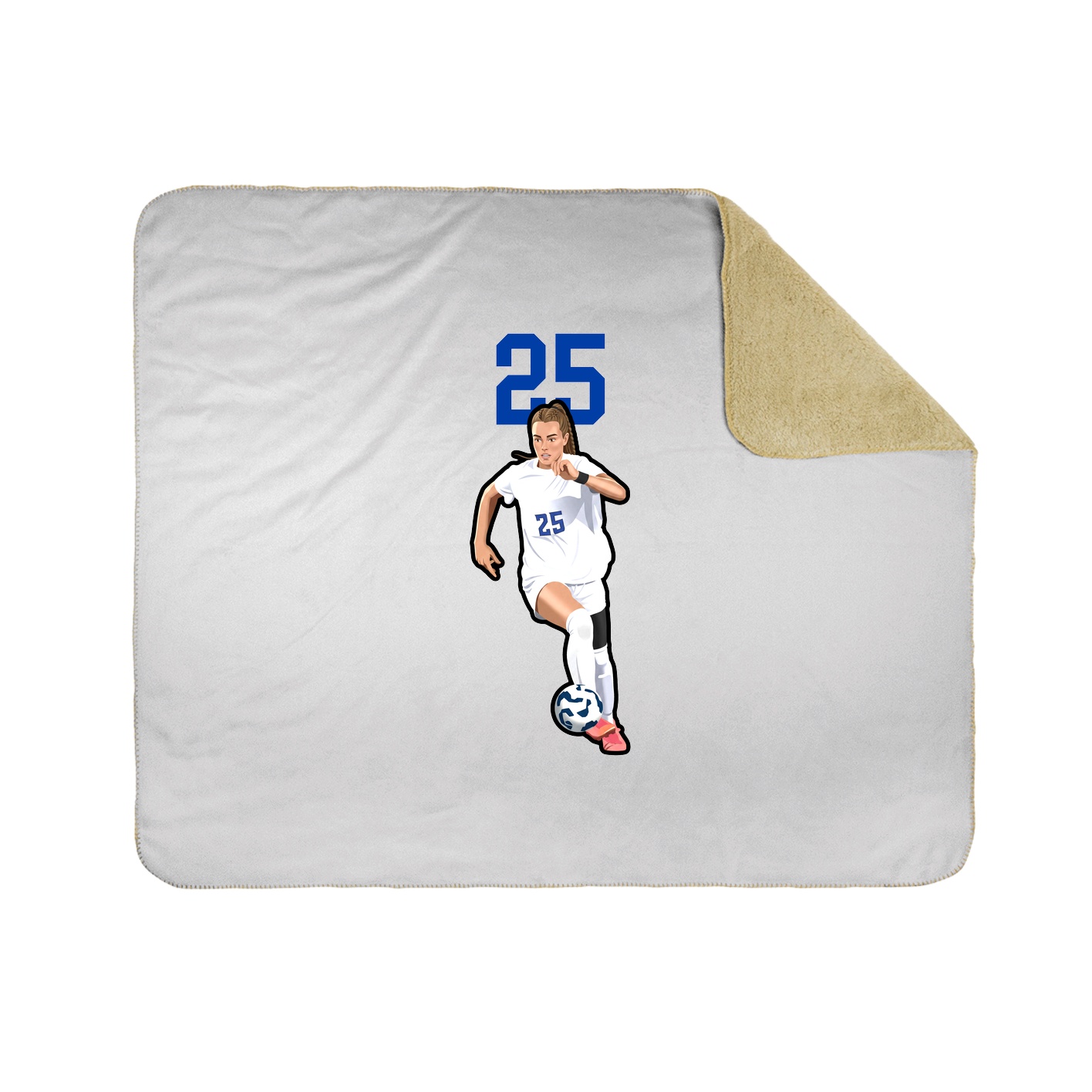 Throw Blanket — Number Top in White