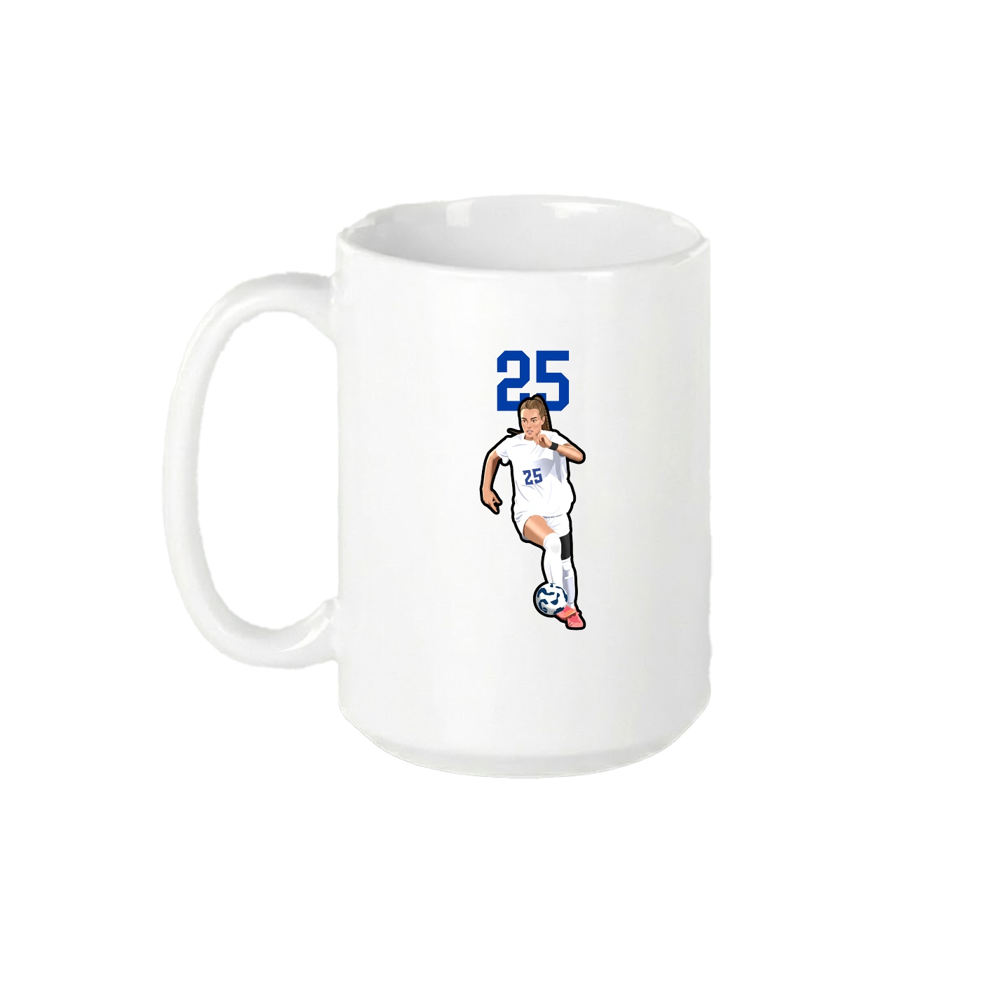 15oz Coffee Mug — Number Top in White