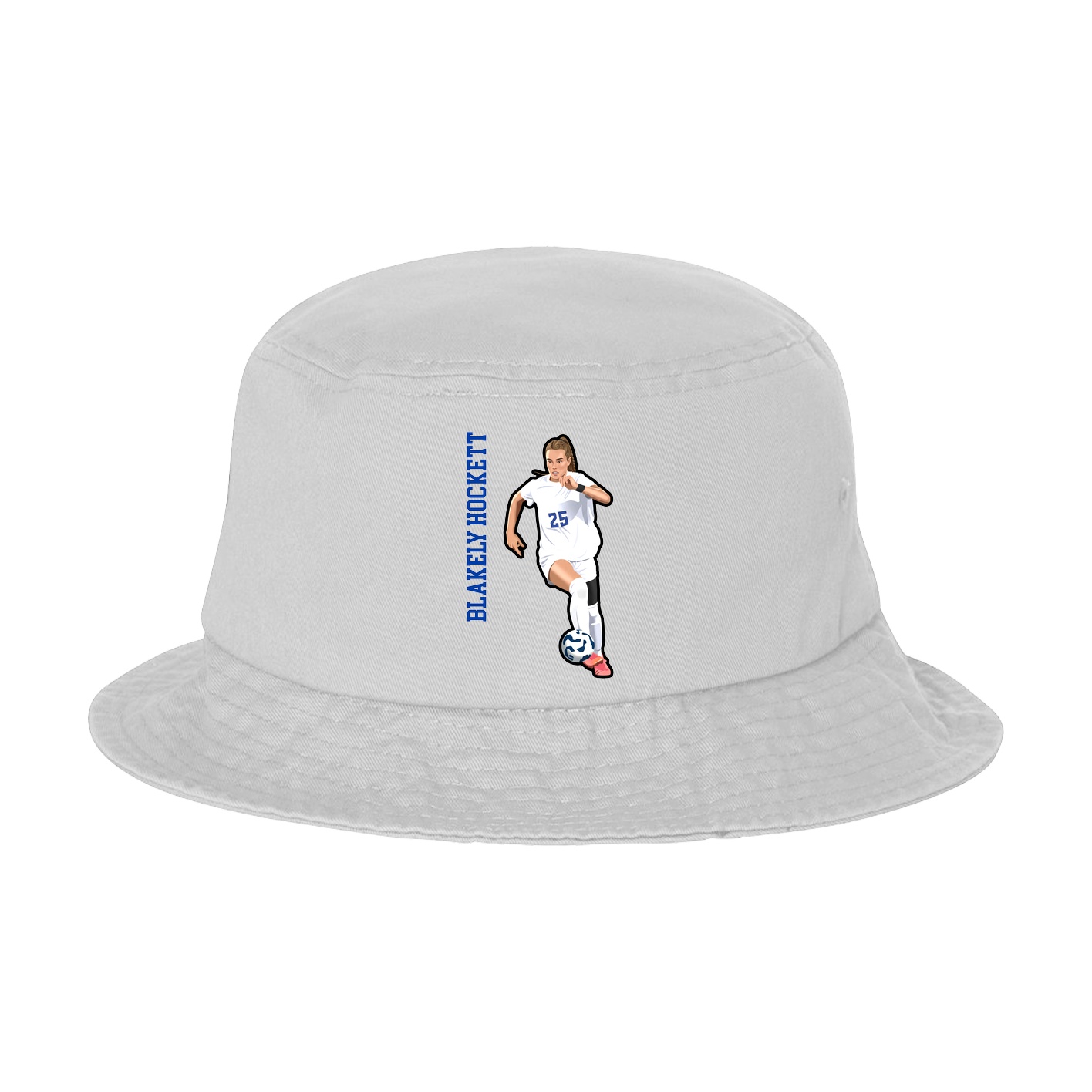 Bucket Cap — Name Vertical in White