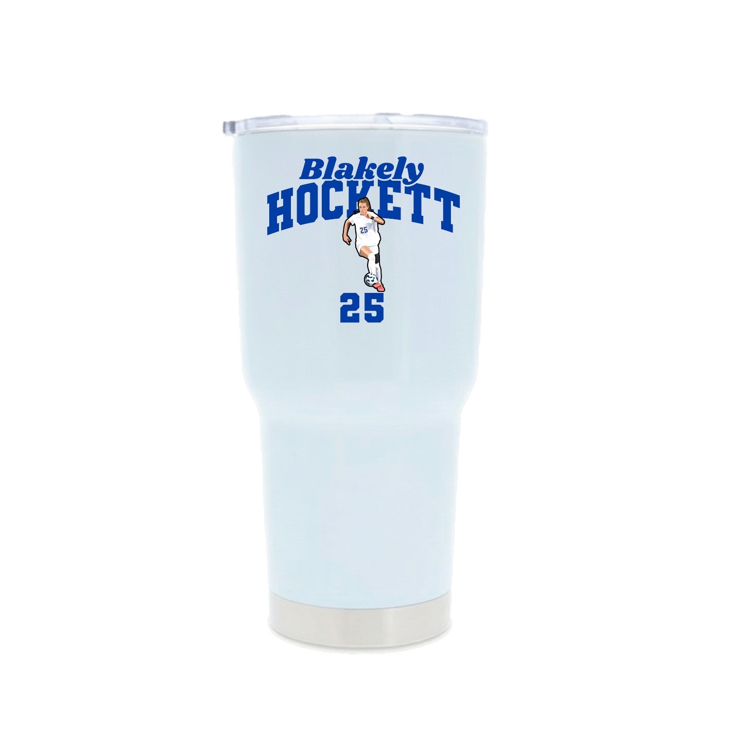 30oz Stainless Steel Tumbler — Signature Arch in White
