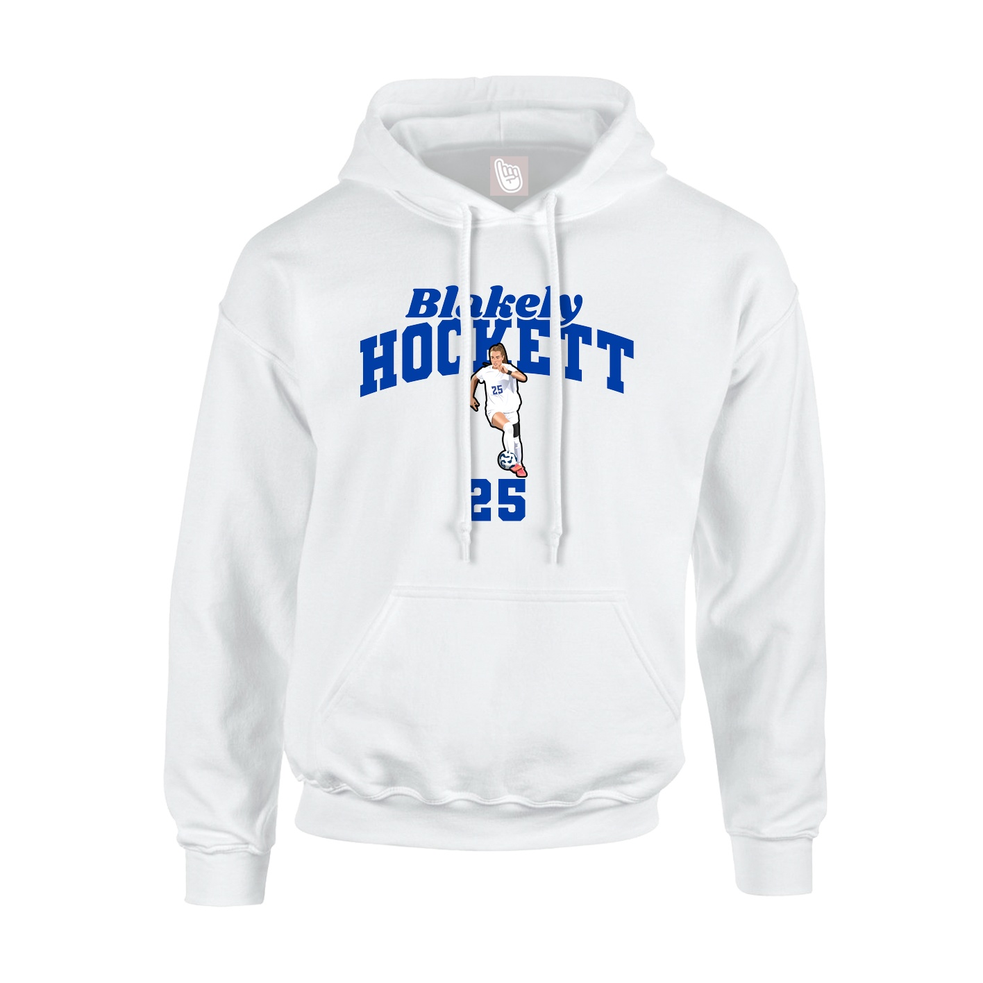 Youth Hoodie — Signature Arch in White