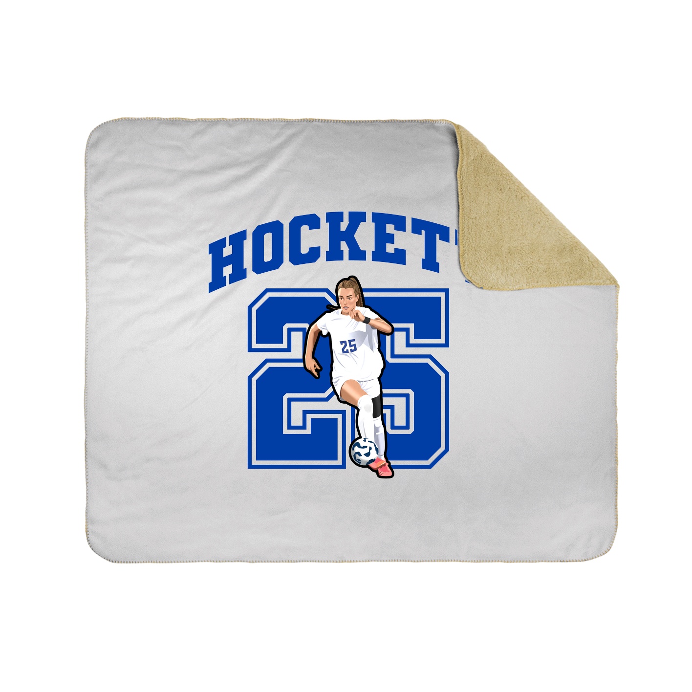 Throw Blanket — Number in White