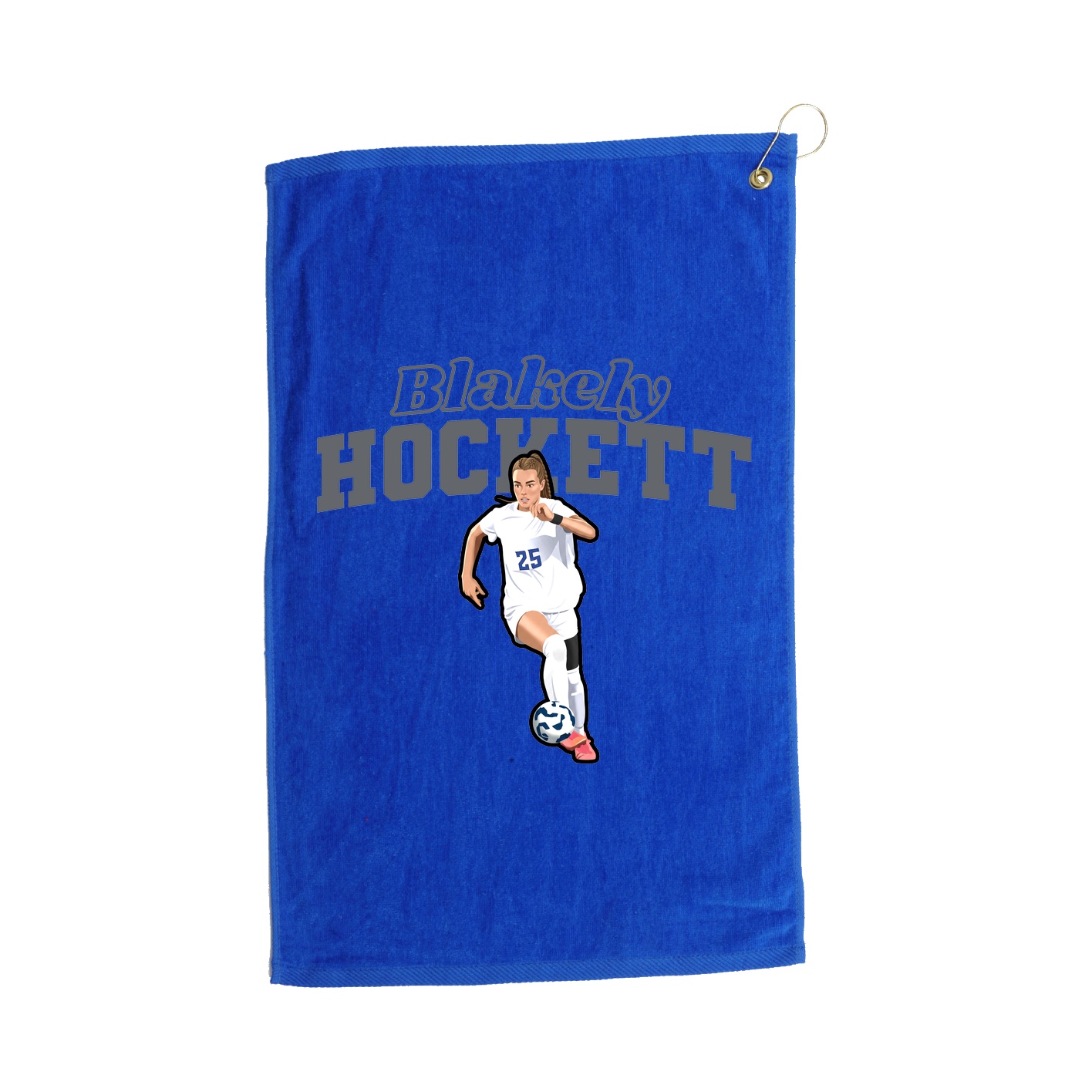 Golf Towel — Name Arch in Royal