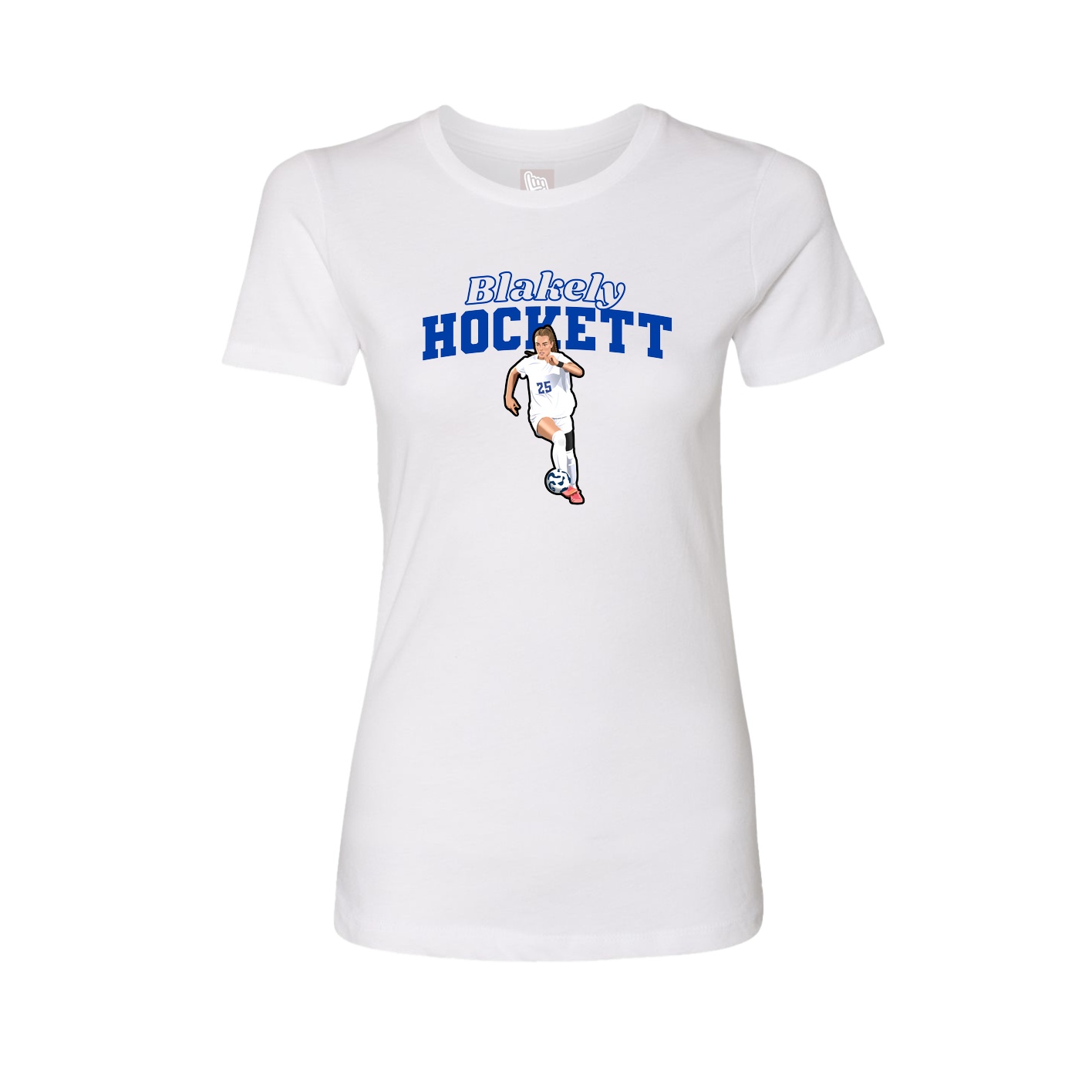 Fitted Women's Tee — Name Arch in White