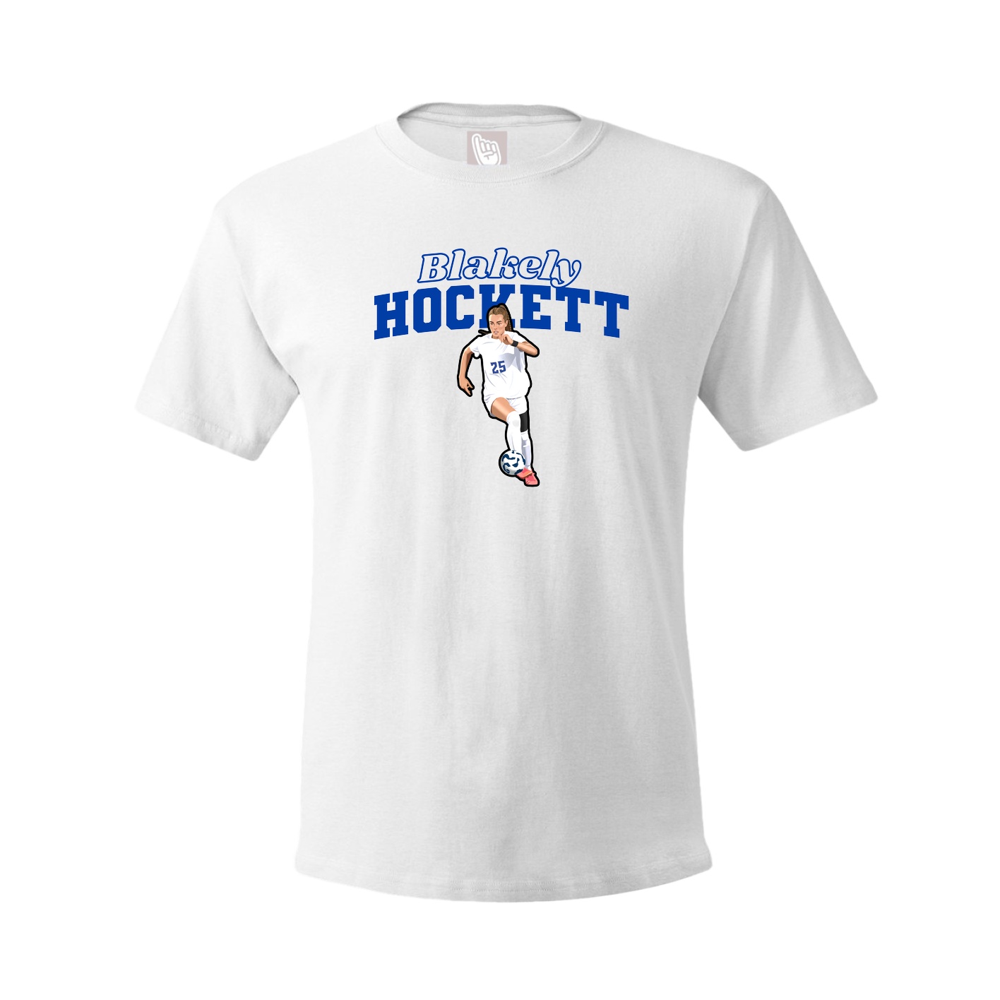 Youth Tee — Name Arch in White