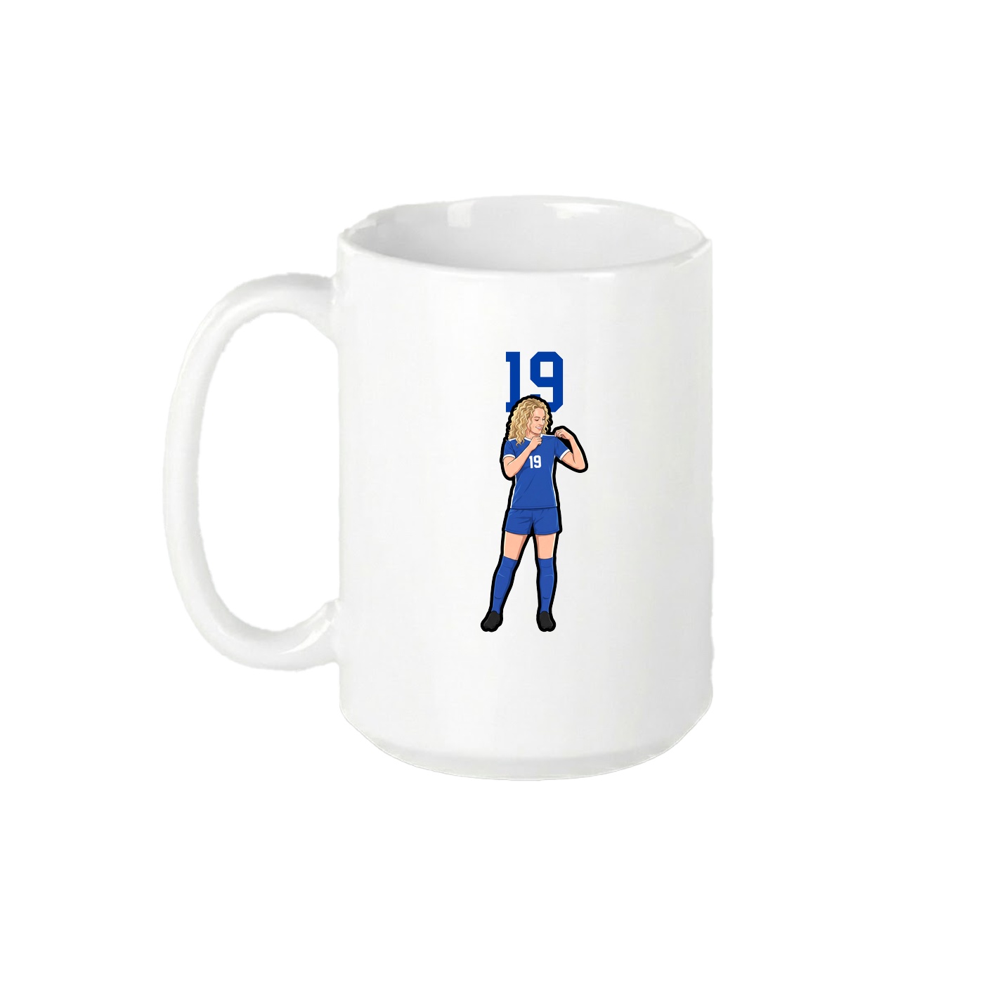 15oz Coffee Mug — Number Top in White