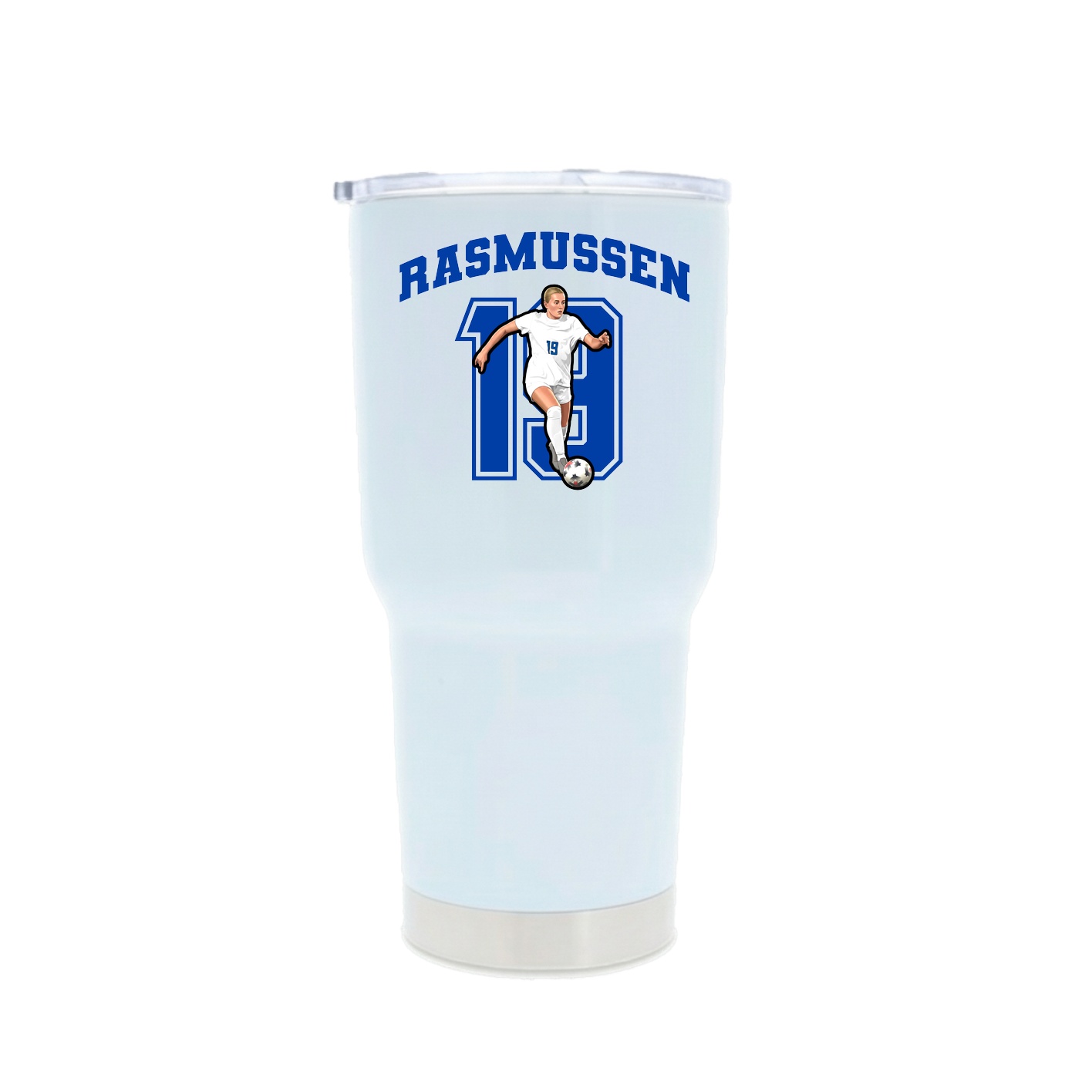 30oz Stainless Steel Tumbler — Number in White