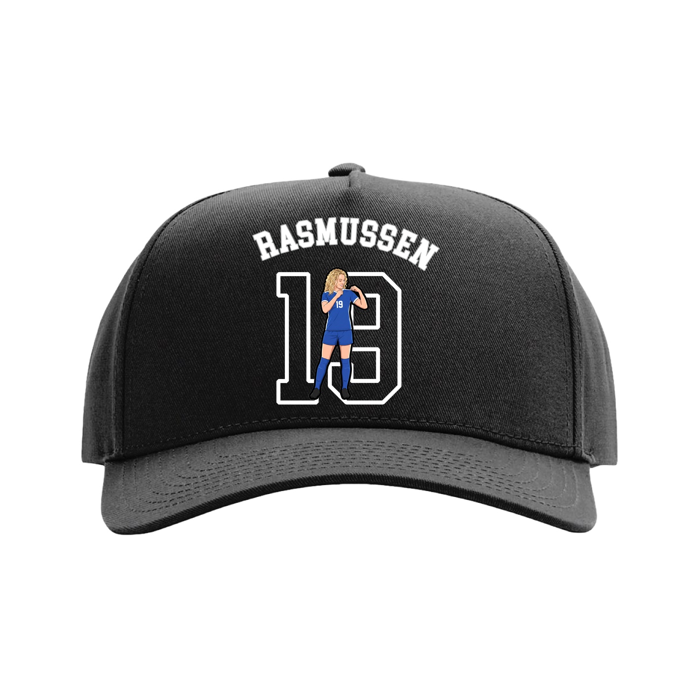 Full Fabric Five-Panel Champ Cap — Shirsey Arch in Black