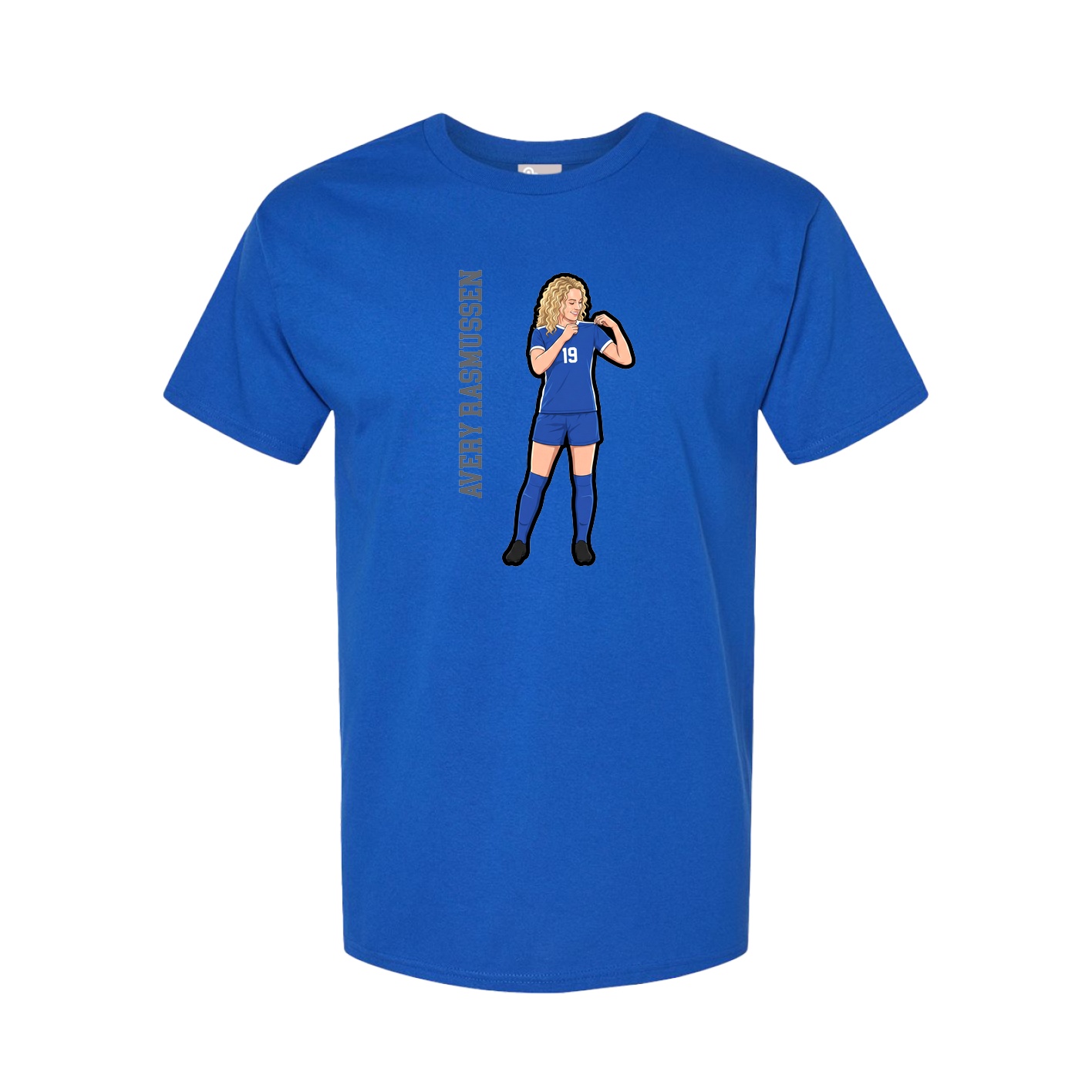 Tee — Name Vertical in Royal