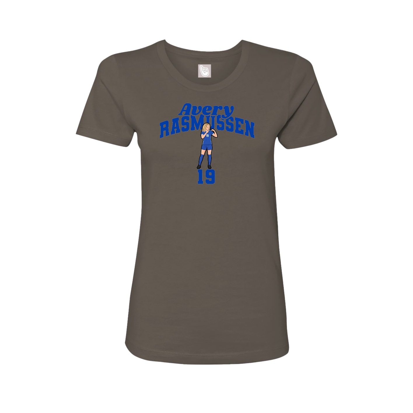 Fitted Women's Tee — Signature Arch in Grey
