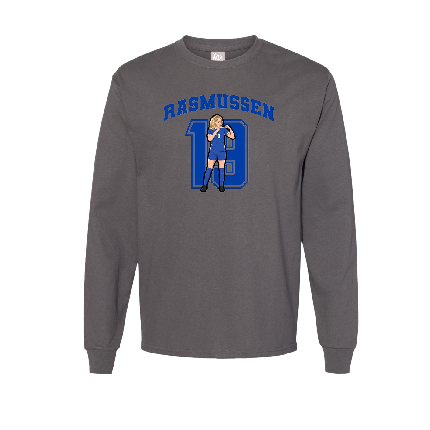 Long Sleeve Tee — Number in Grey