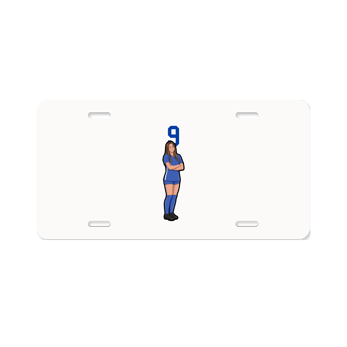 License Plate — Number Top in Classic