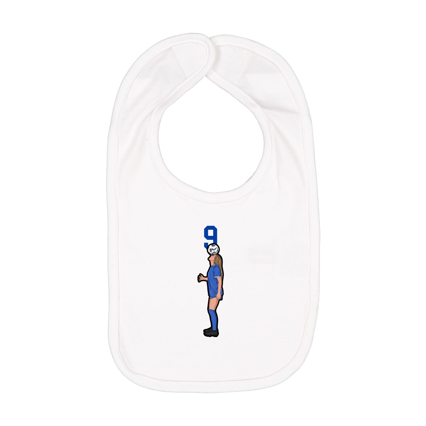 Infant Bib — Number Top in White