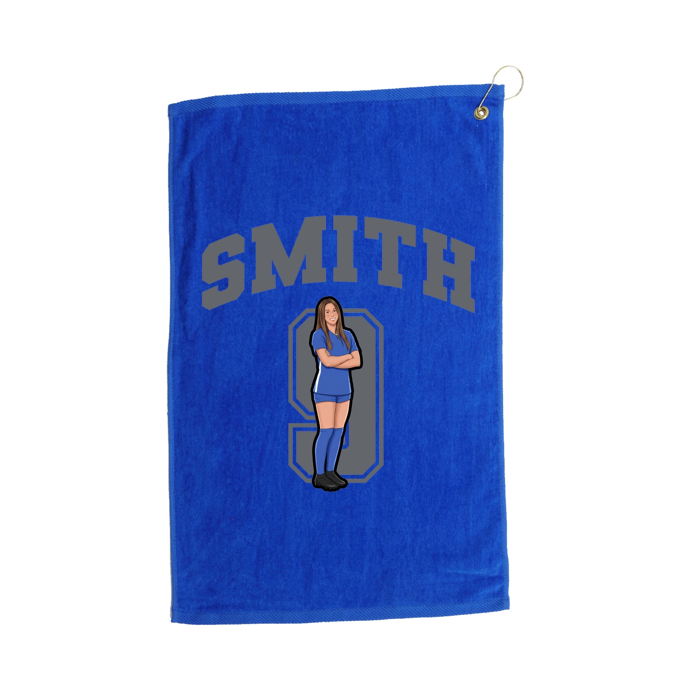 Golf Towel — Number in Royal