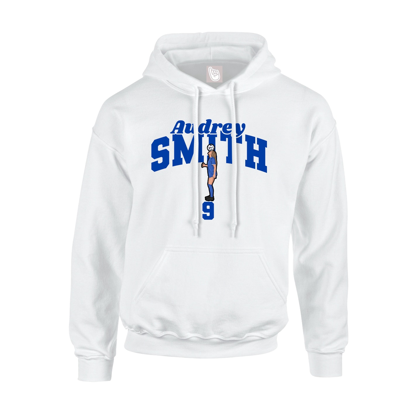 Youth Hoodie — Signature Arch in White