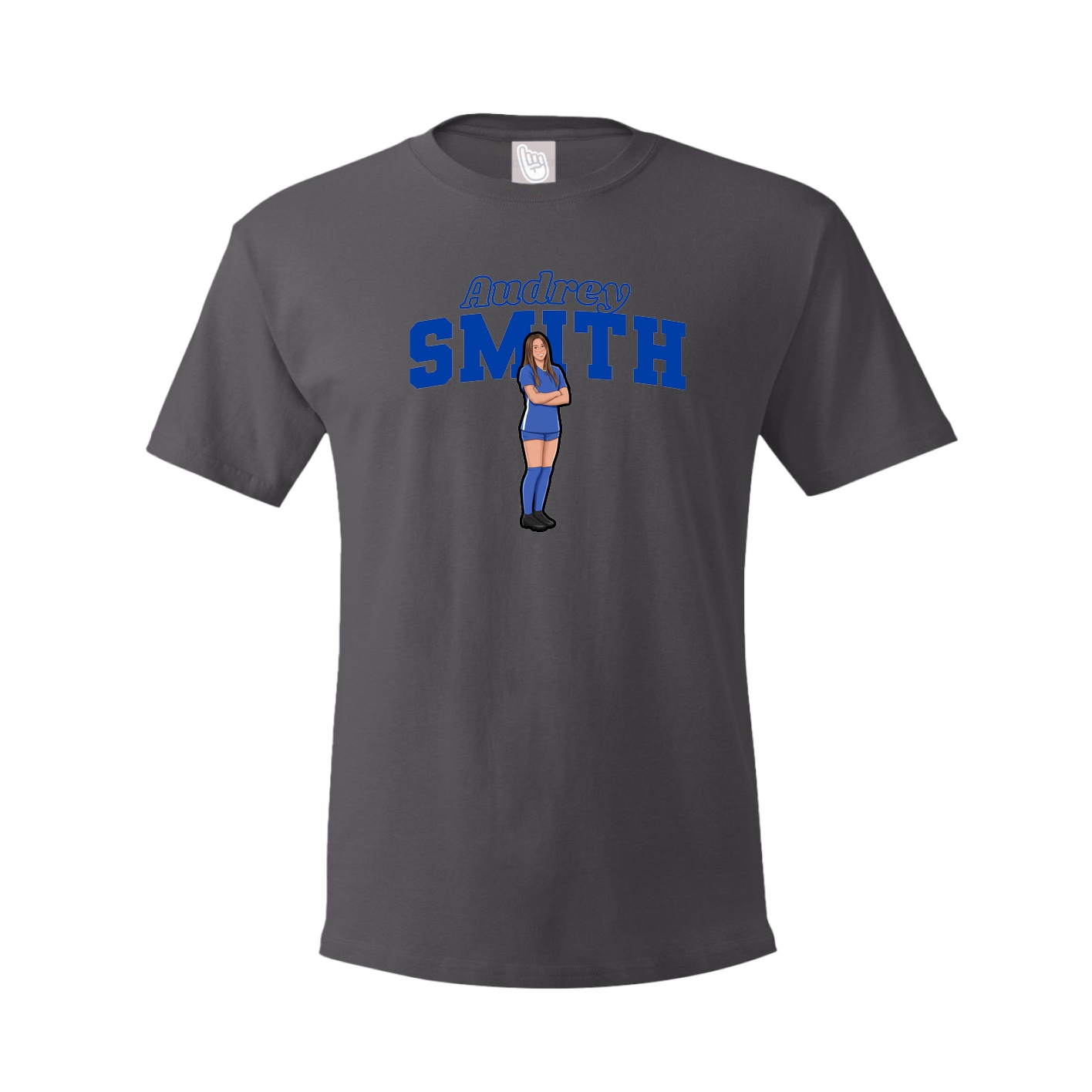 Tee — Name Arch in Grey