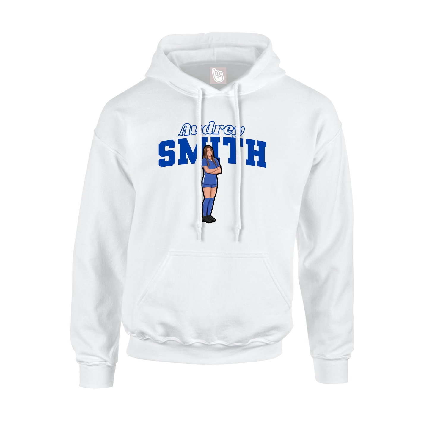 Hoodie — Name Arch in White