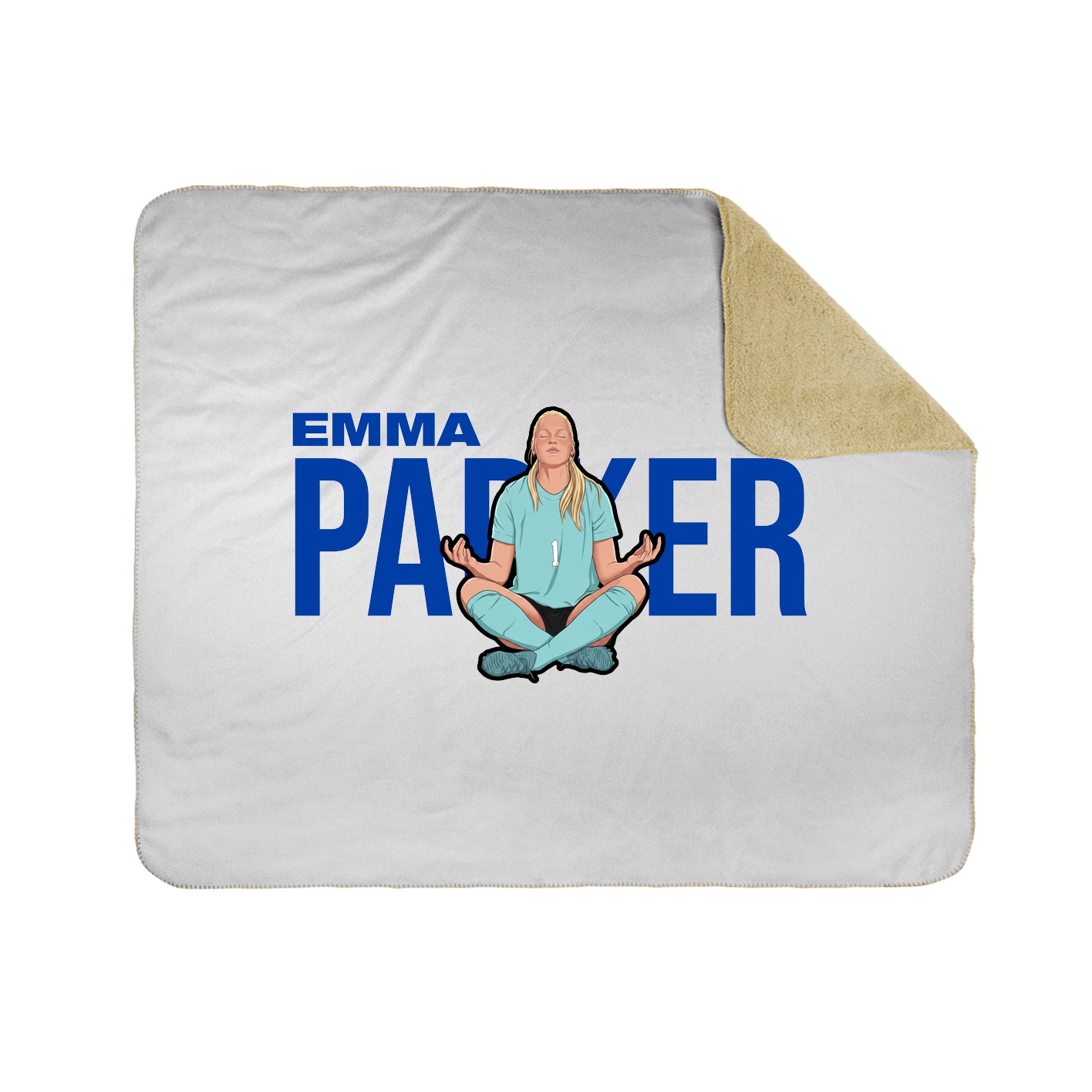 Throw Blanket — Player Name in White