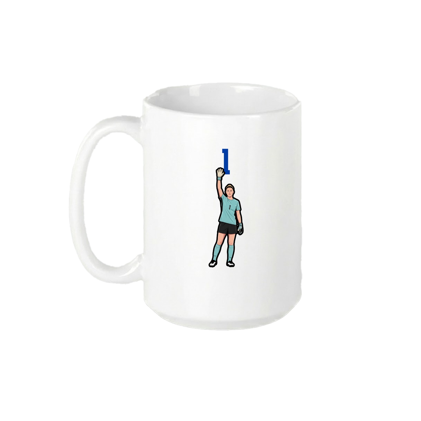 15oz Coffee Mug — Number Top in White
