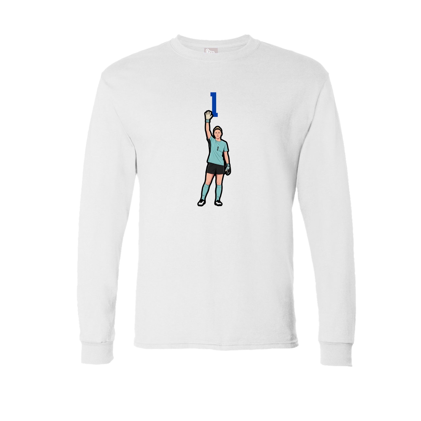Long Sleeve Tee — Number Top in White