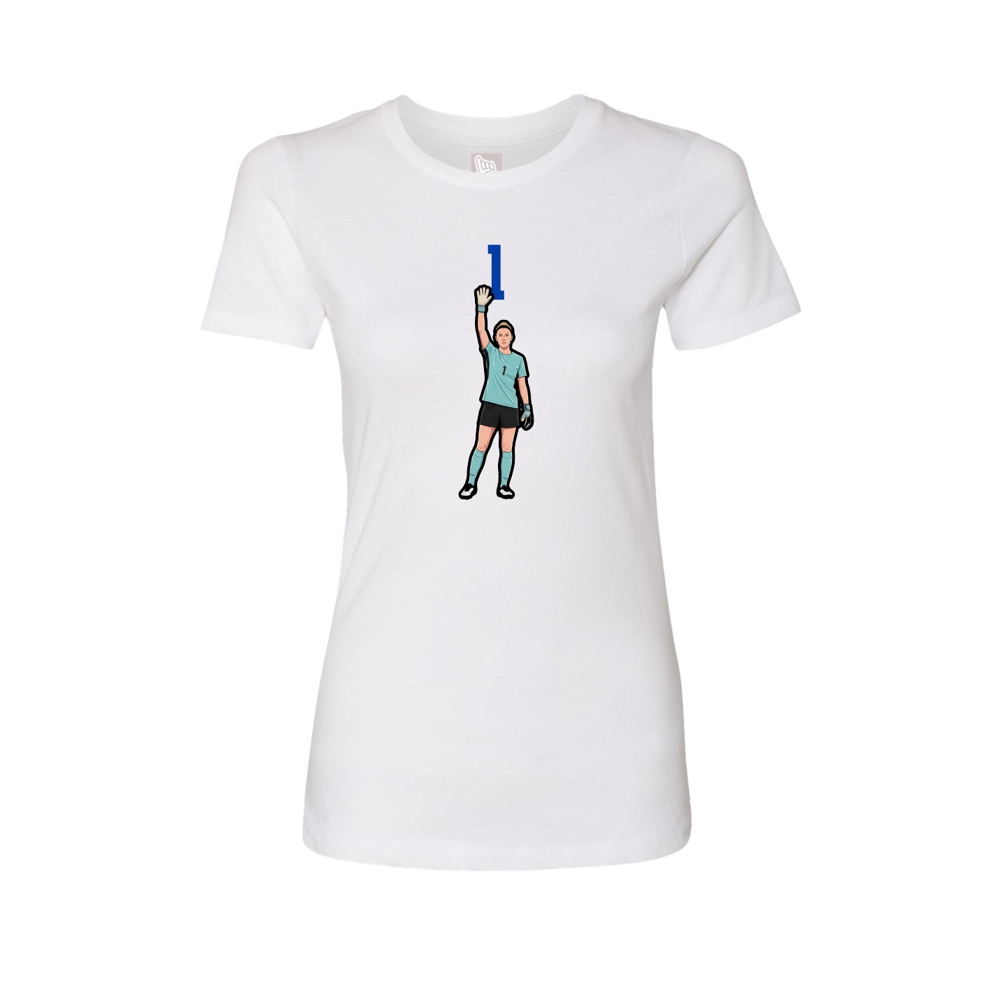 Fitted Women's Tee — Number Top in White