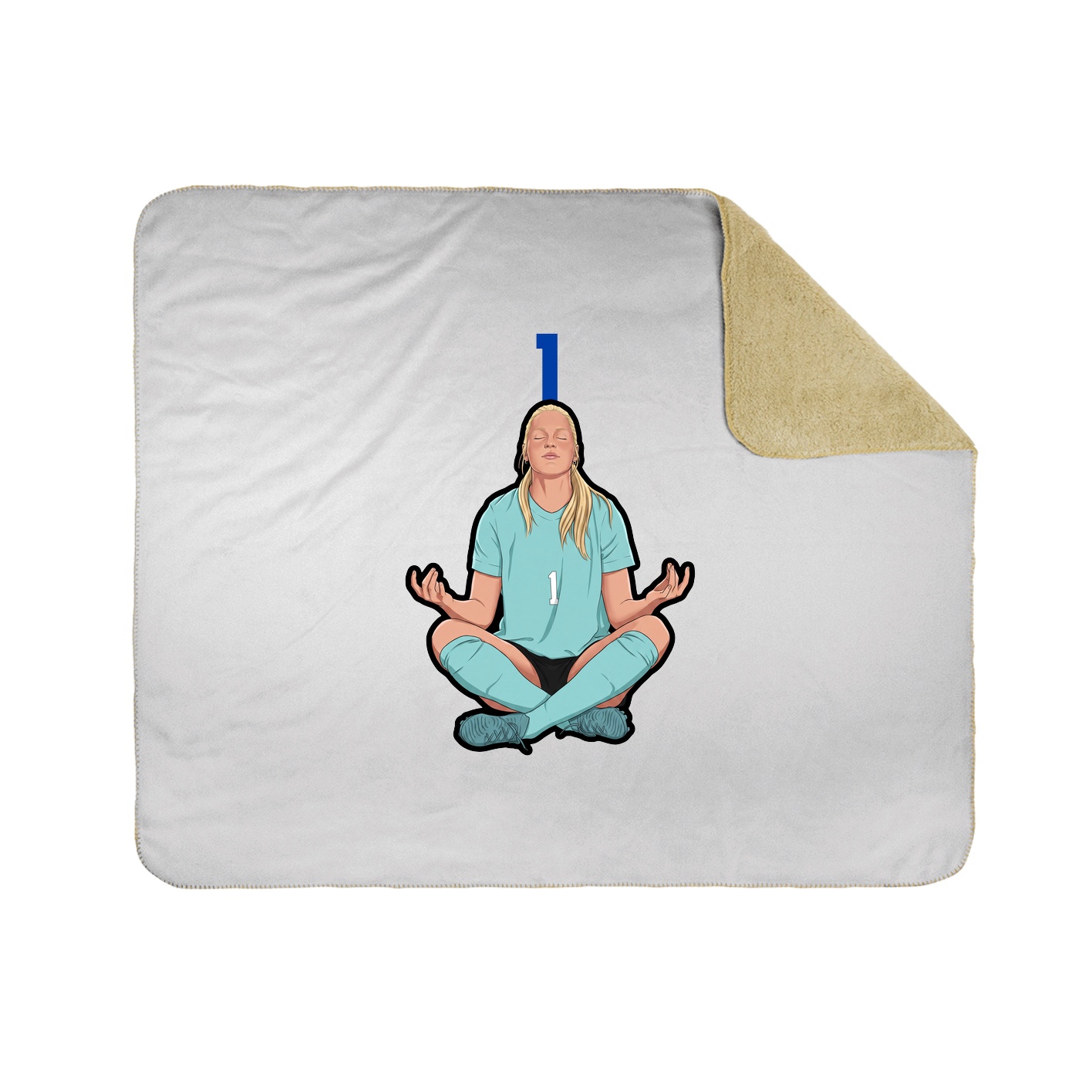 Throw Blanket — Number Top in White