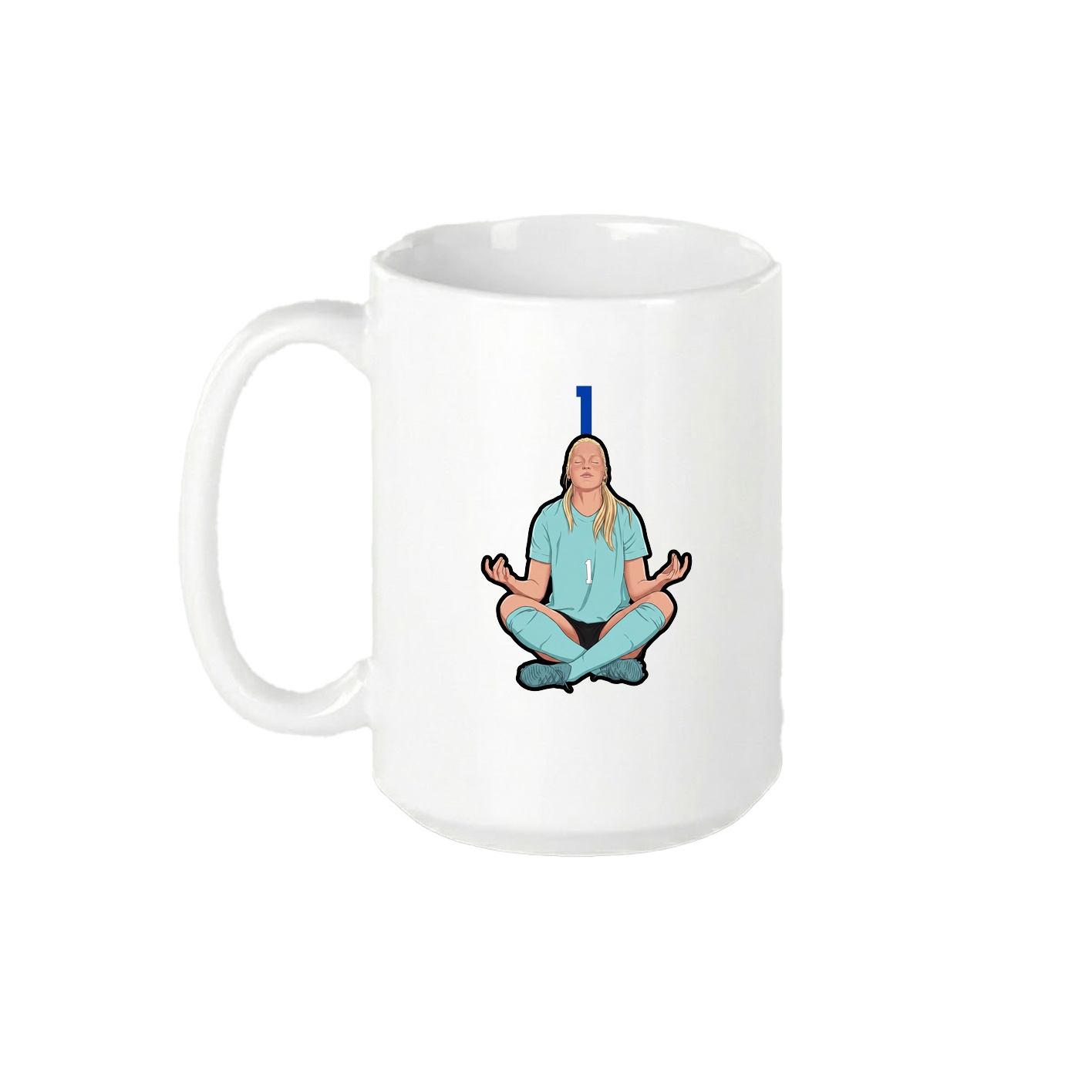 15oz Coffee Mug — Number Top in White