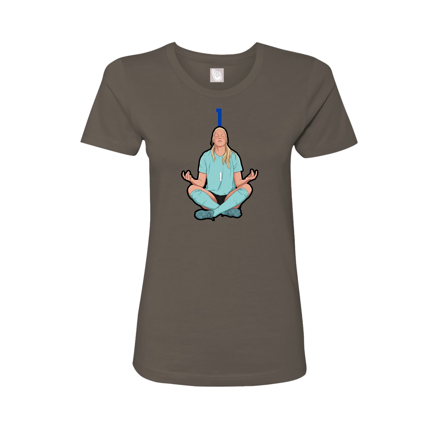Fitted Women's Tee — Number Top in Grey