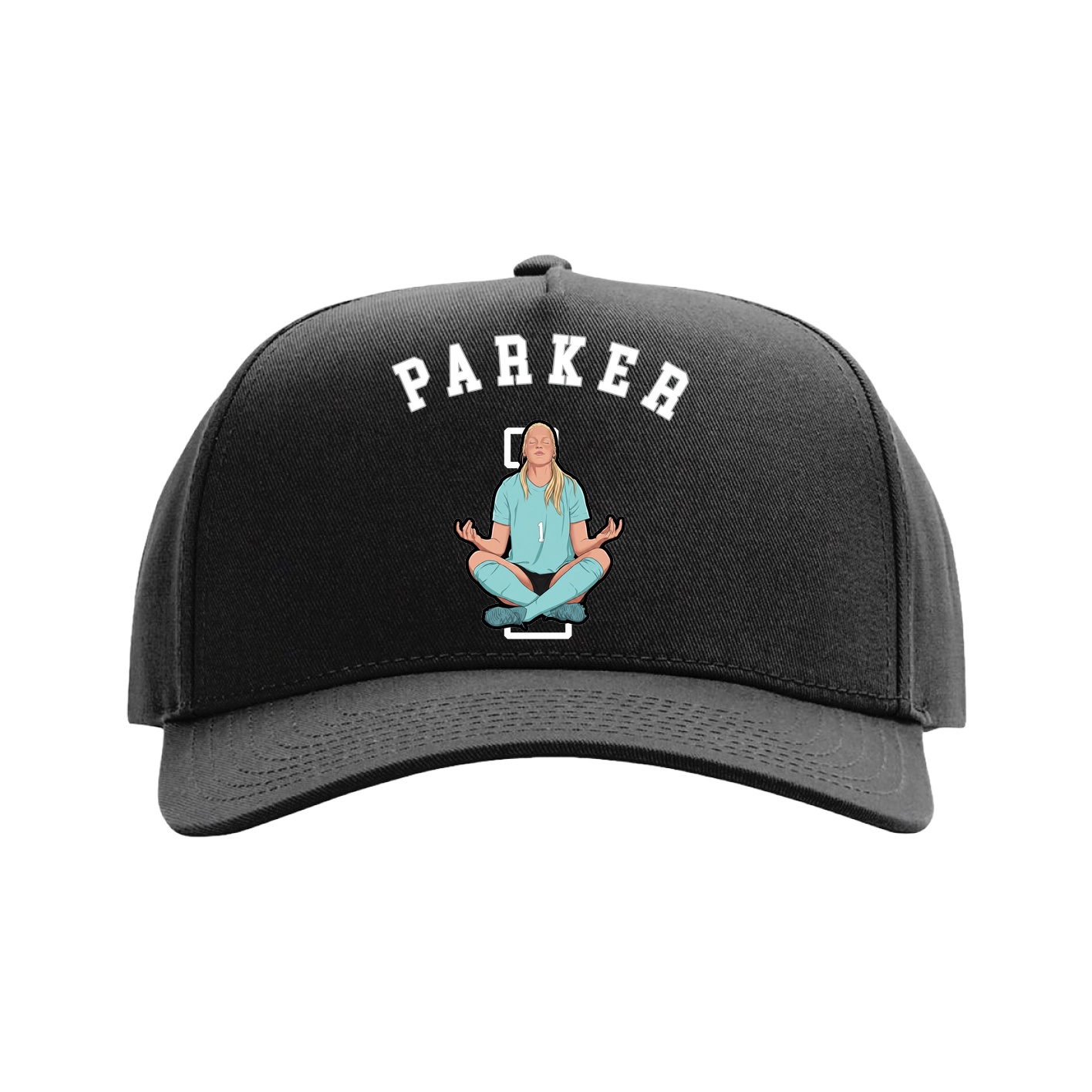 Full Fabric Five-Panel Champ Cap — Shirsey Arch in Black