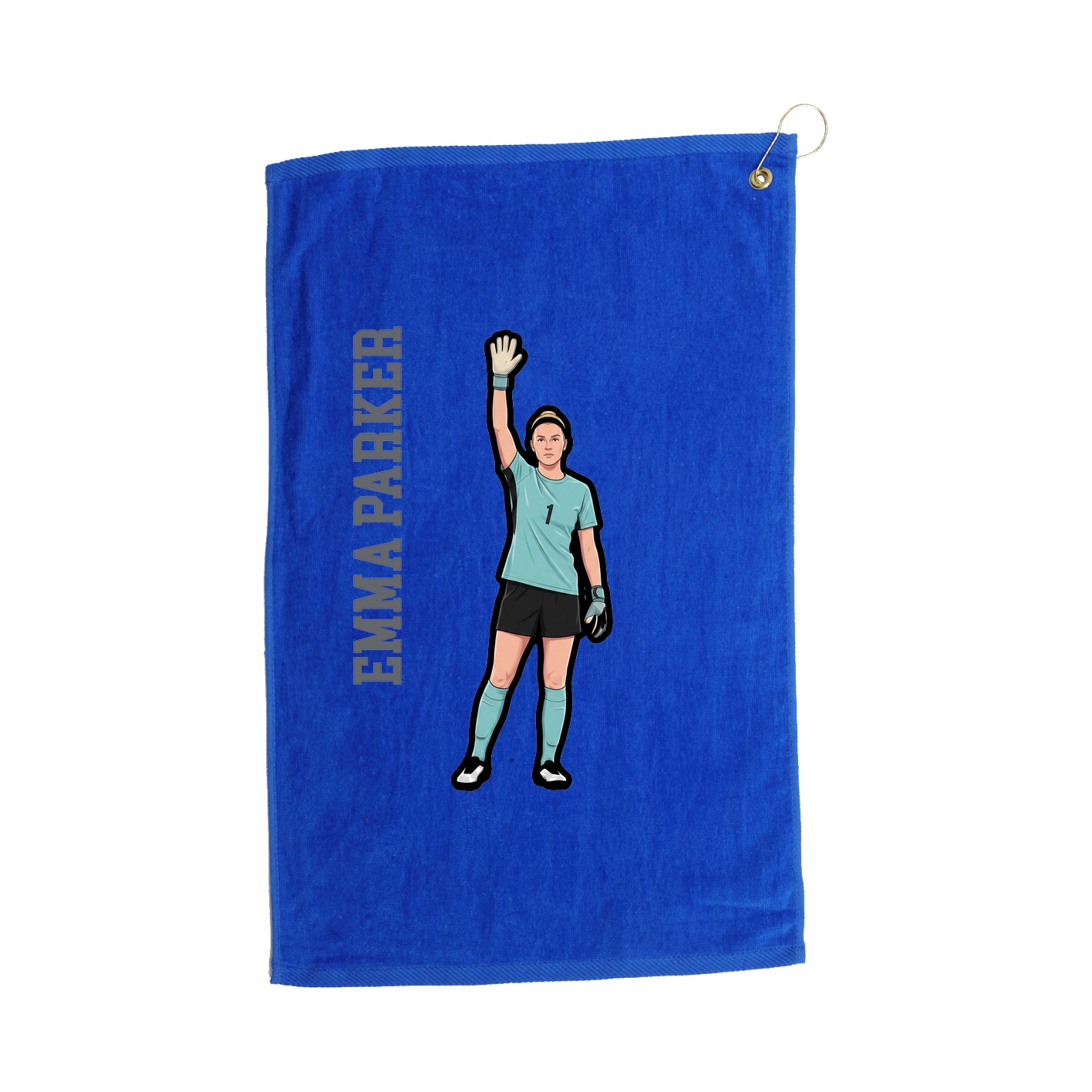 Golf Towel — Name Vertical in Royal