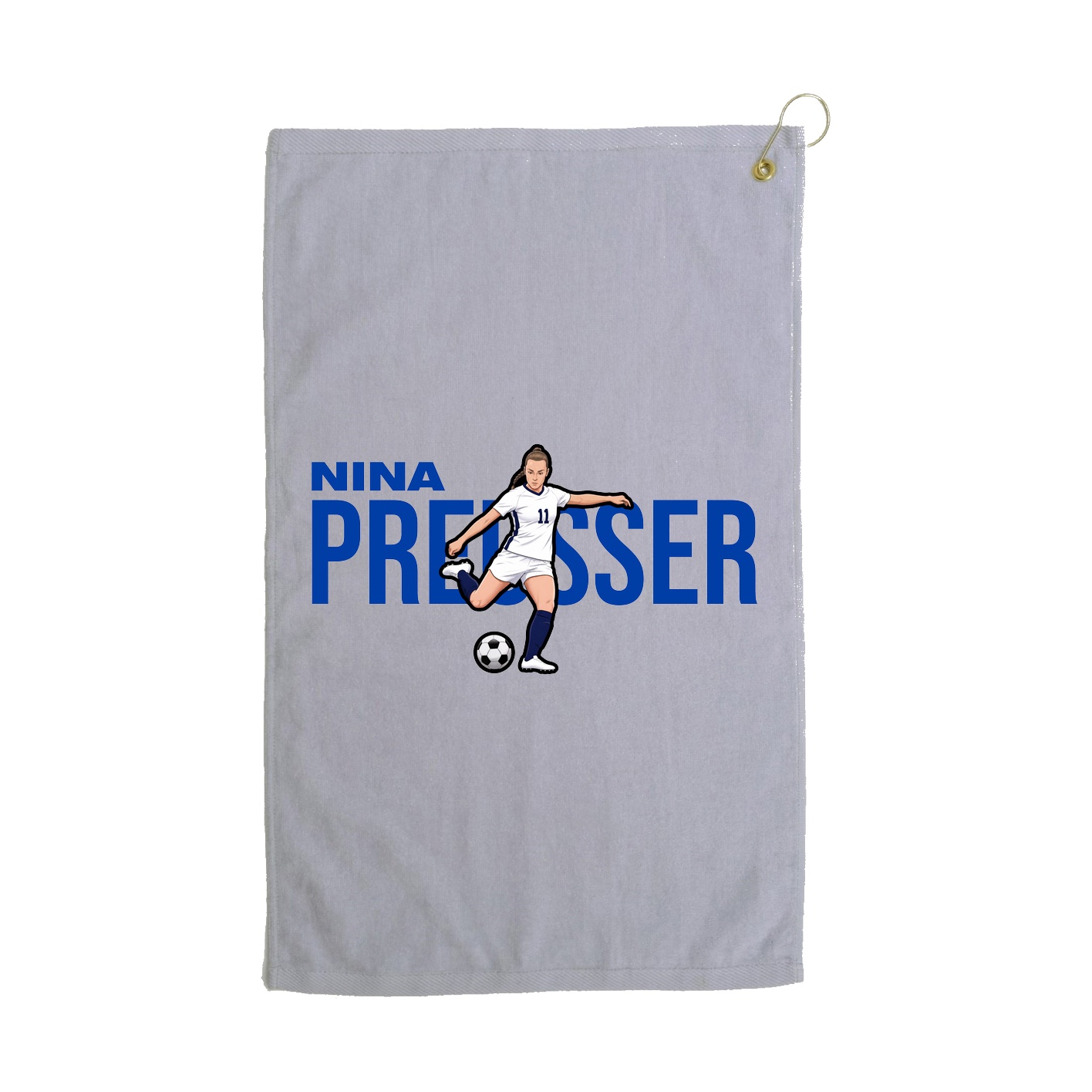 Golf Towel — Player Name in Grey