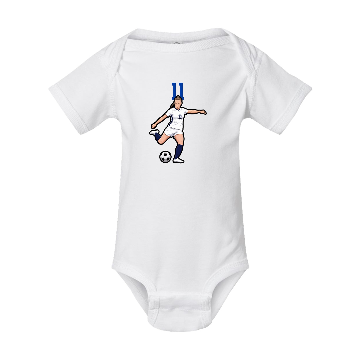 Baby Onesie — Number Top in White