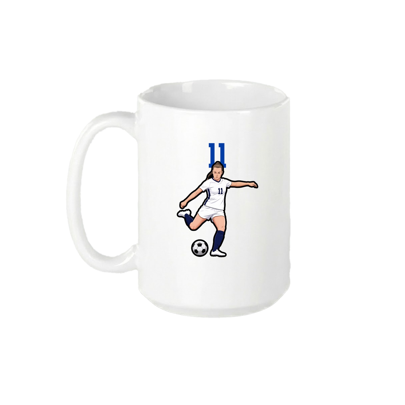 15oz Coffee Mug — Number Top in White