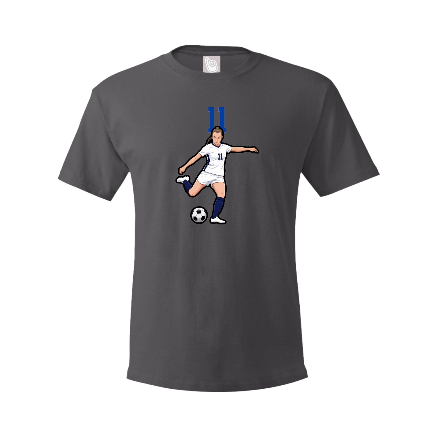 Tee — Number Top in Grey