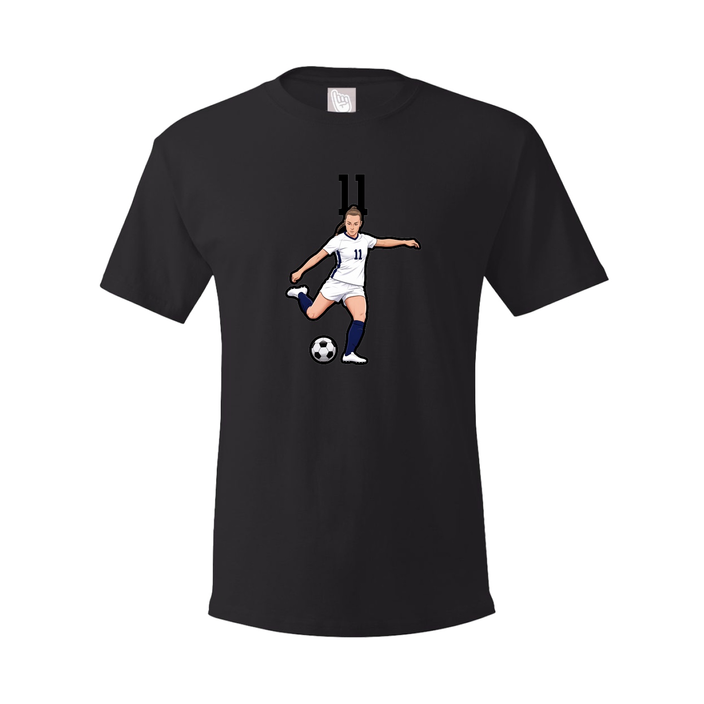 Youth Tee — Number Top in Black