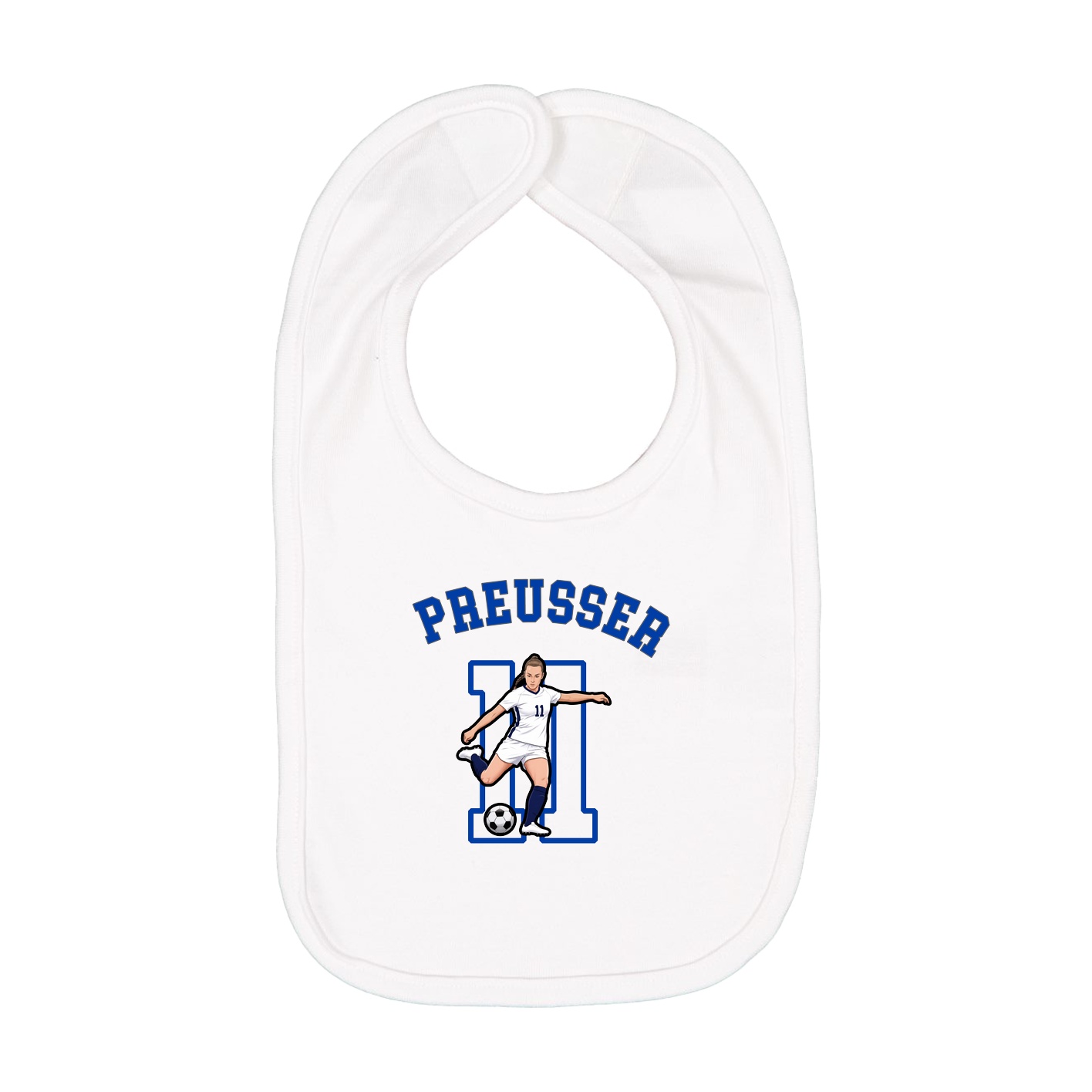 Infant Bib — Shirsey Arch in White