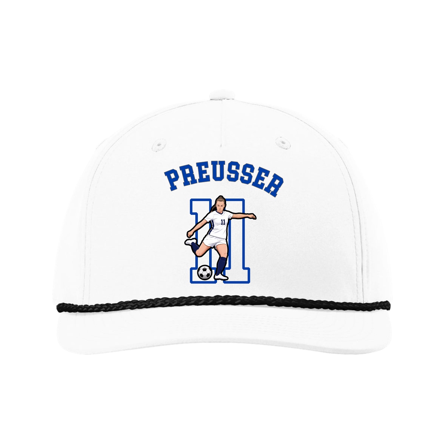 Five-Panel Classic Rope Cap — Shirsey Arch in White