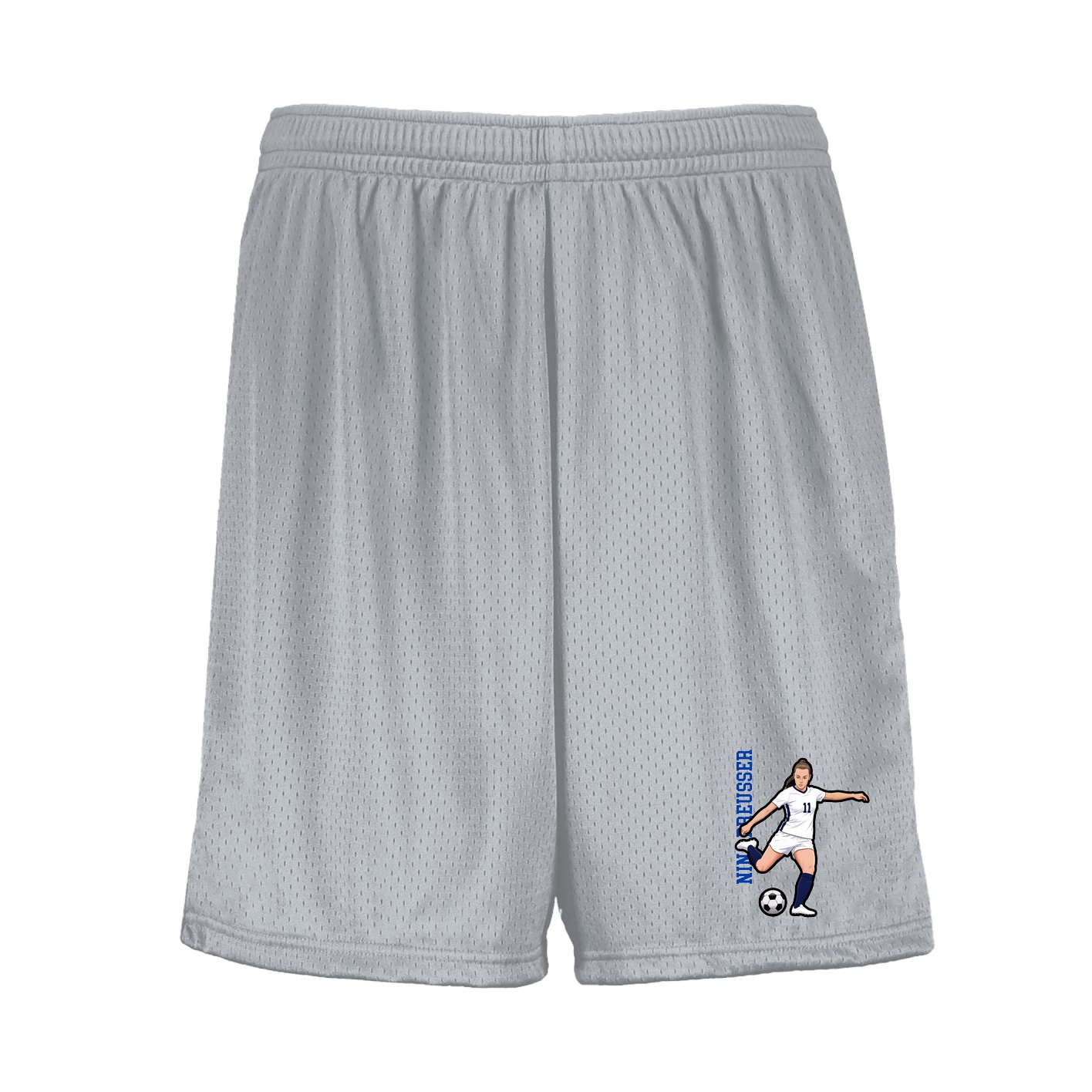 Shorts — Name Vertical in Silver