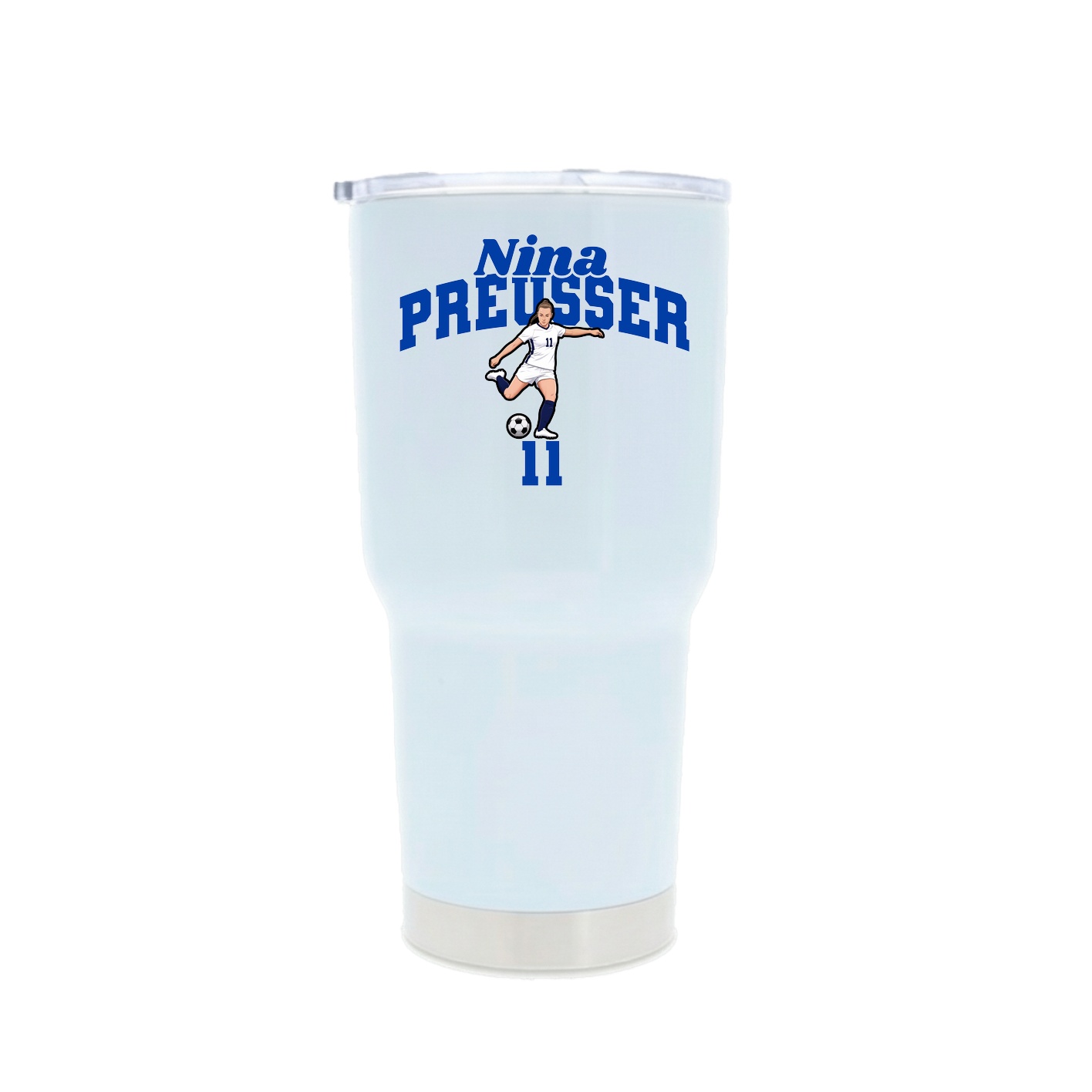 30oz Stainless Steel Tumbler — Signature Arch in White