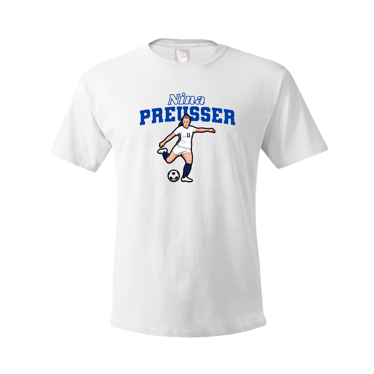Youth Tee — Name Arch in White