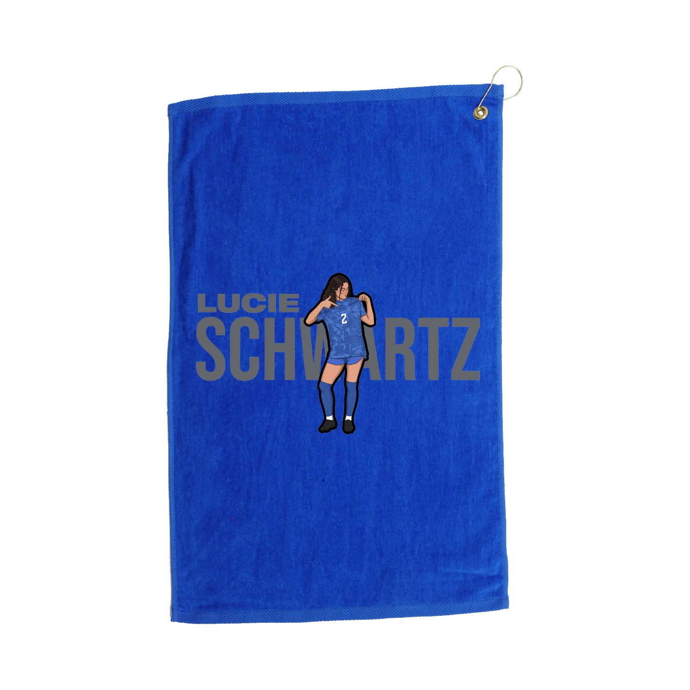 Golf Towel — Player Name in Royal