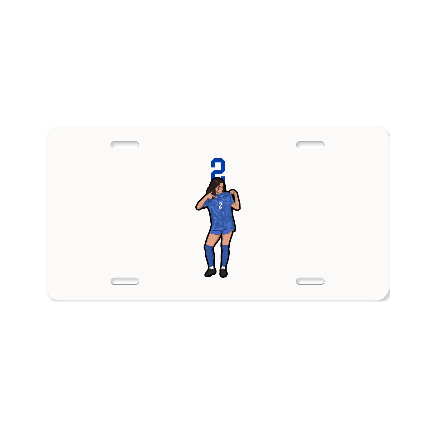License Plate — Number Top in Classic