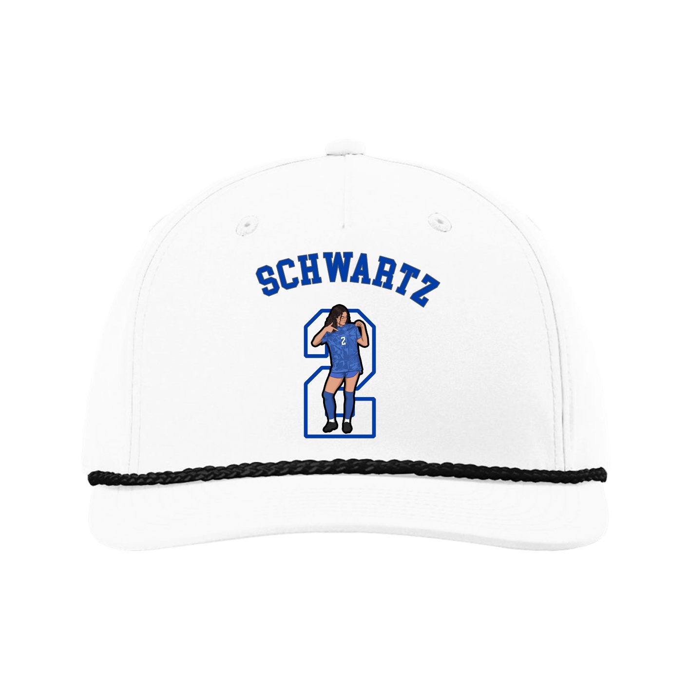 Five-Panel Classic Rope Cap — Shirsey Arch in White