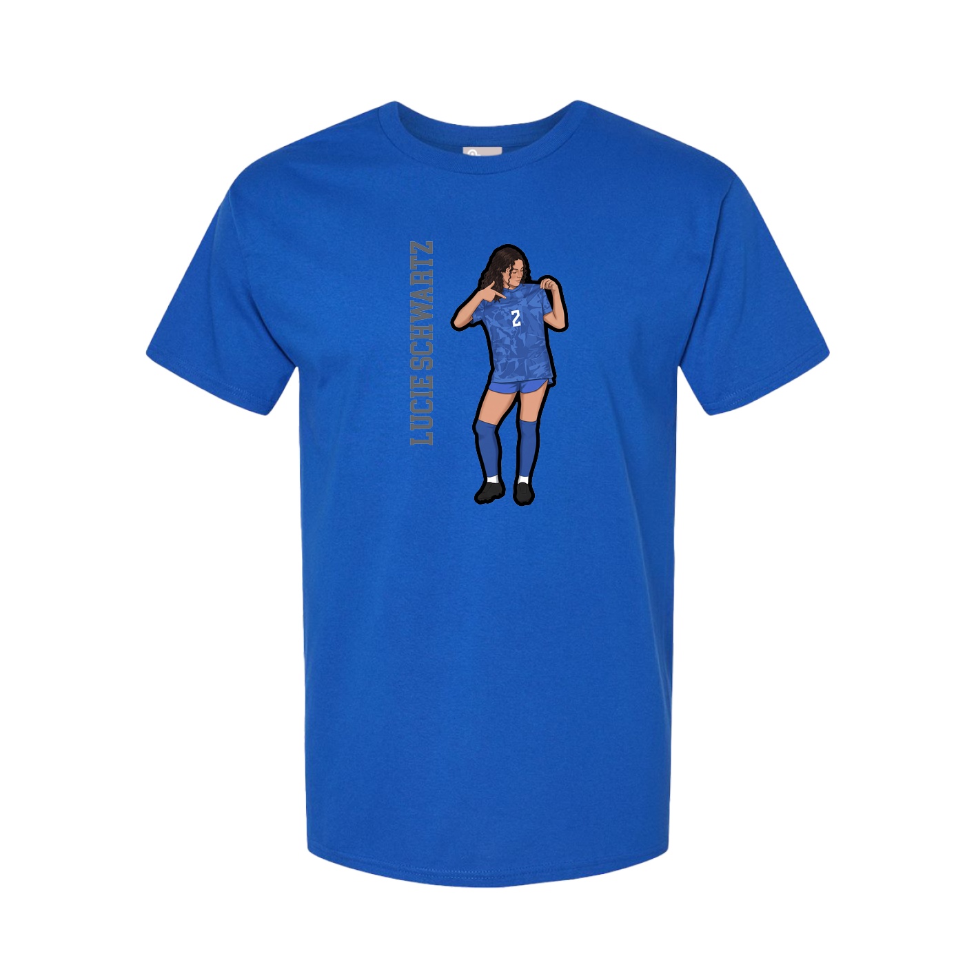 Tee — Name Vertical in Royal
