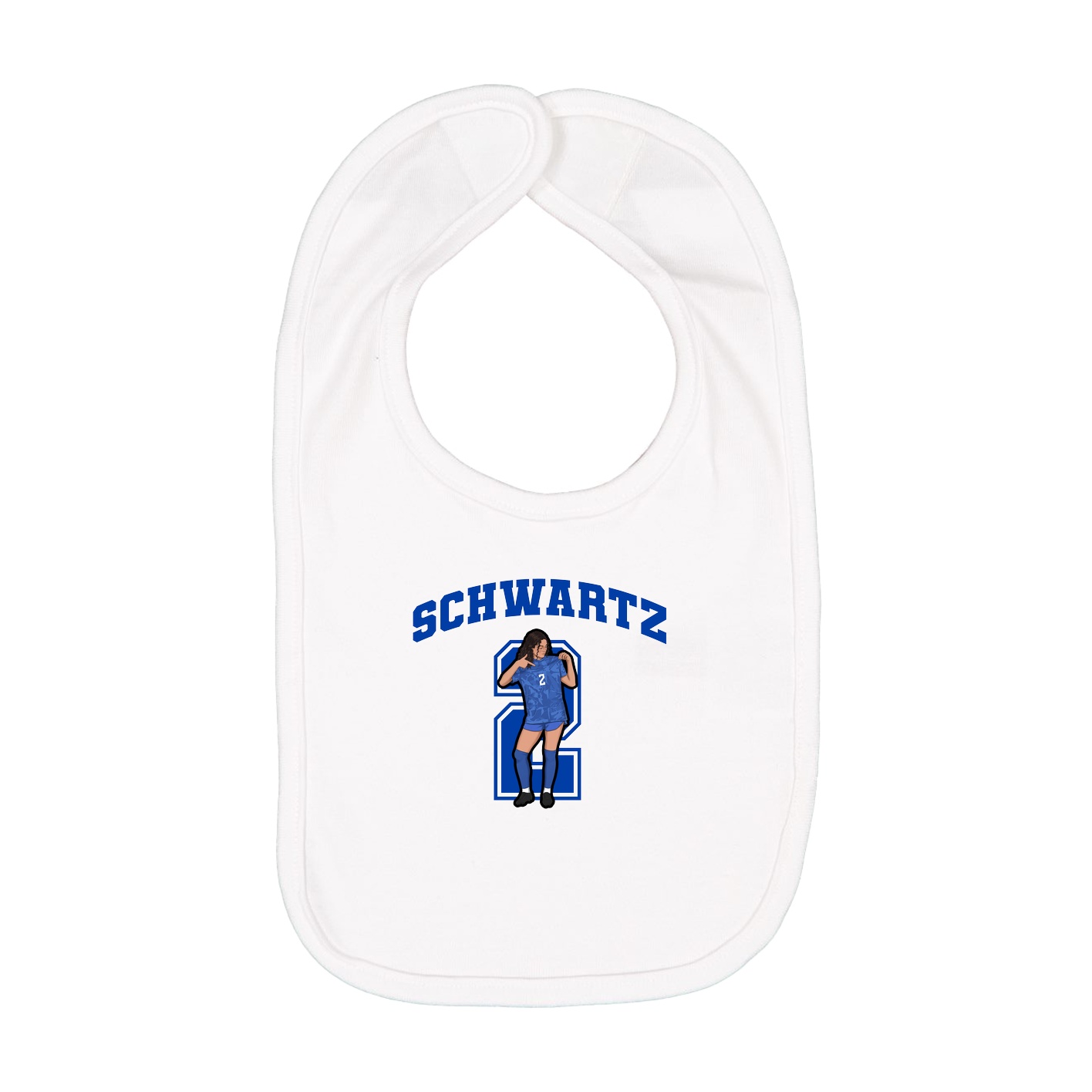 Infant Bib — Number in White