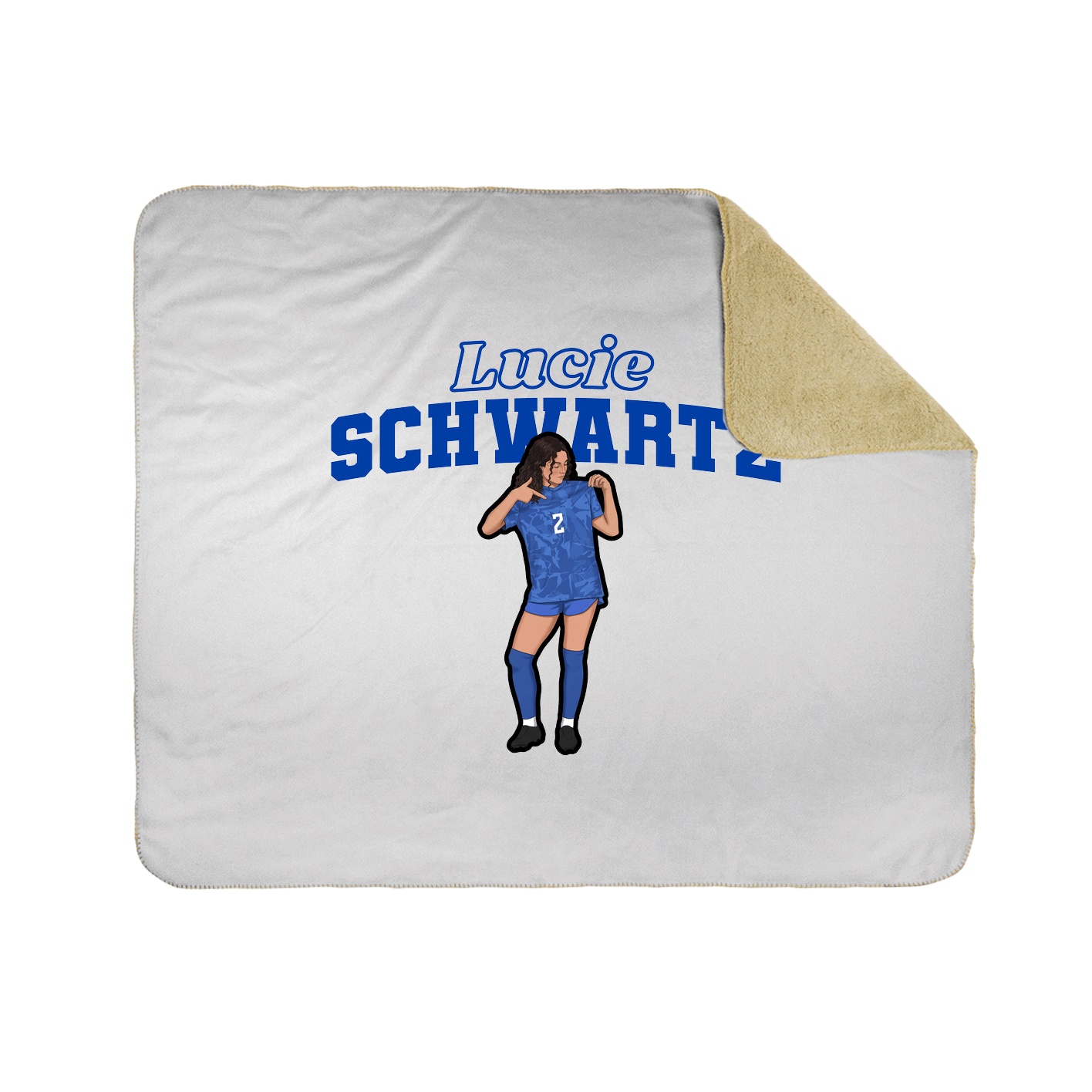 Throw Blanket — Name Arch in White
