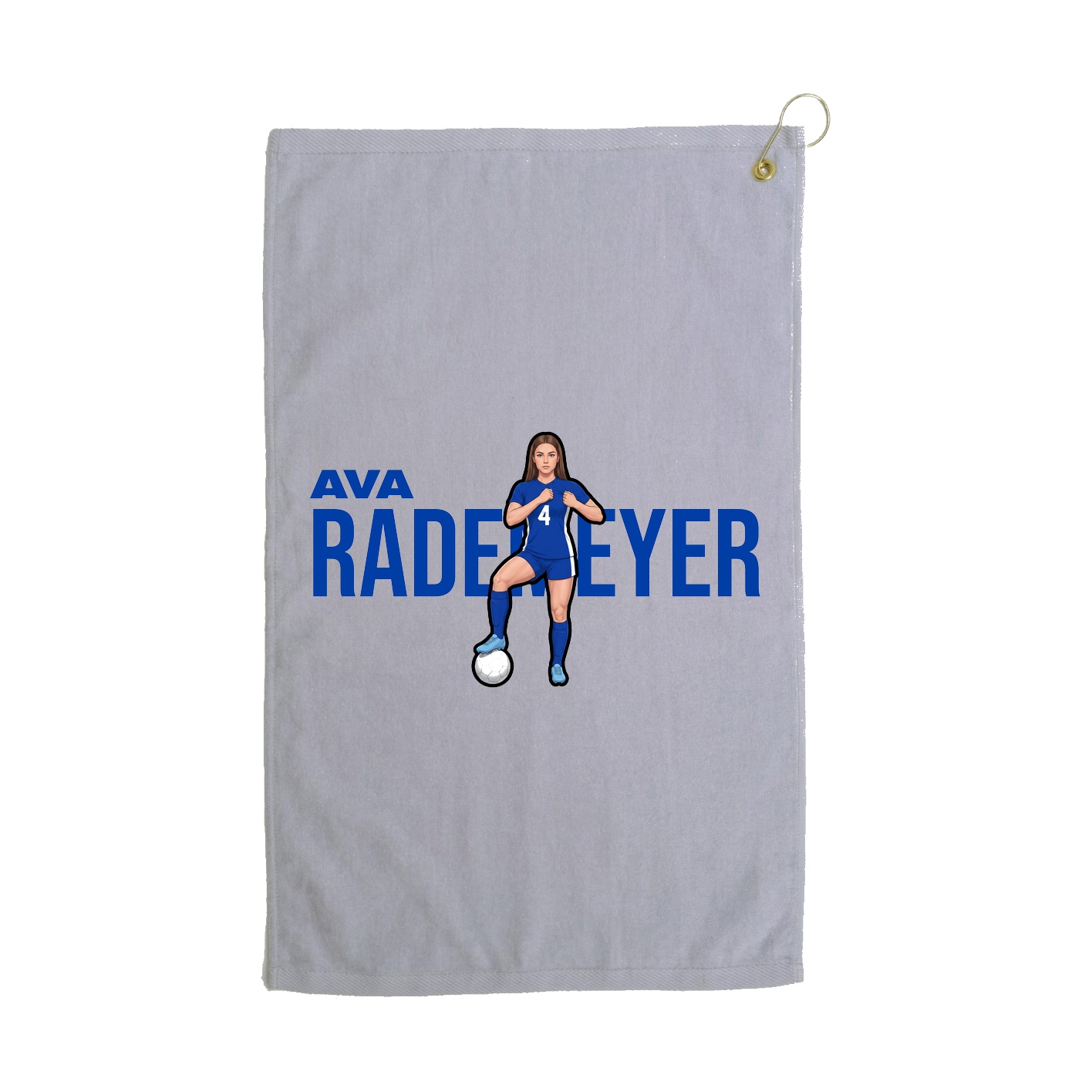 Golf Towel — Player Name in Grey