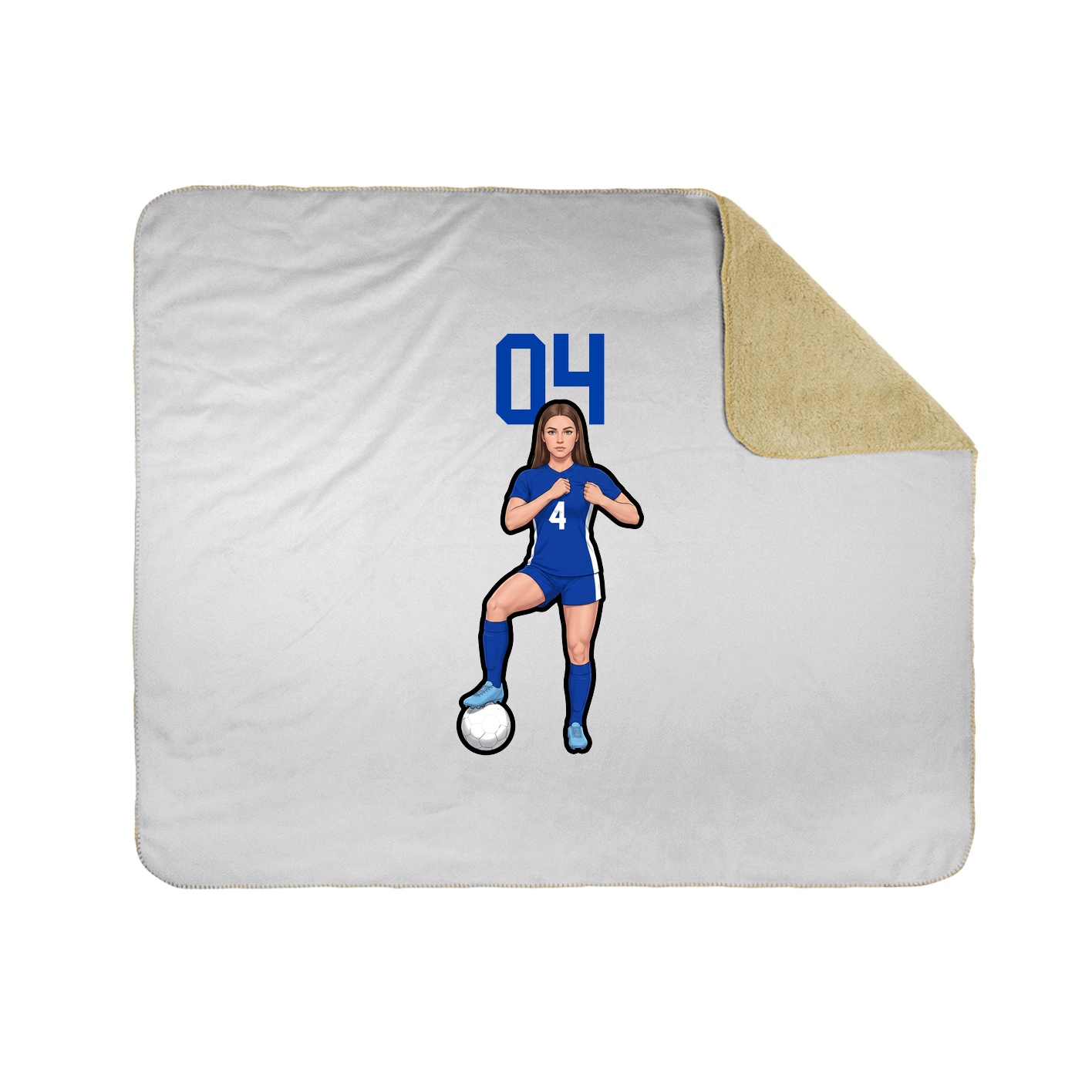 Throw Blanket — Number Top in White