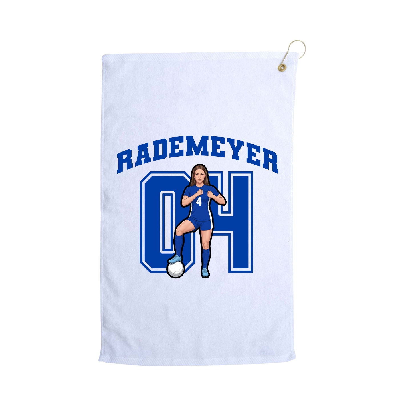 Golf Towel — Number in White