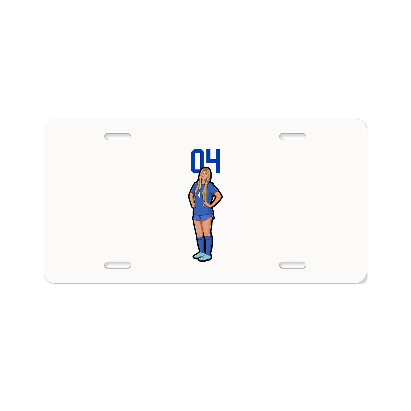 License Plate — Number Top in Classic